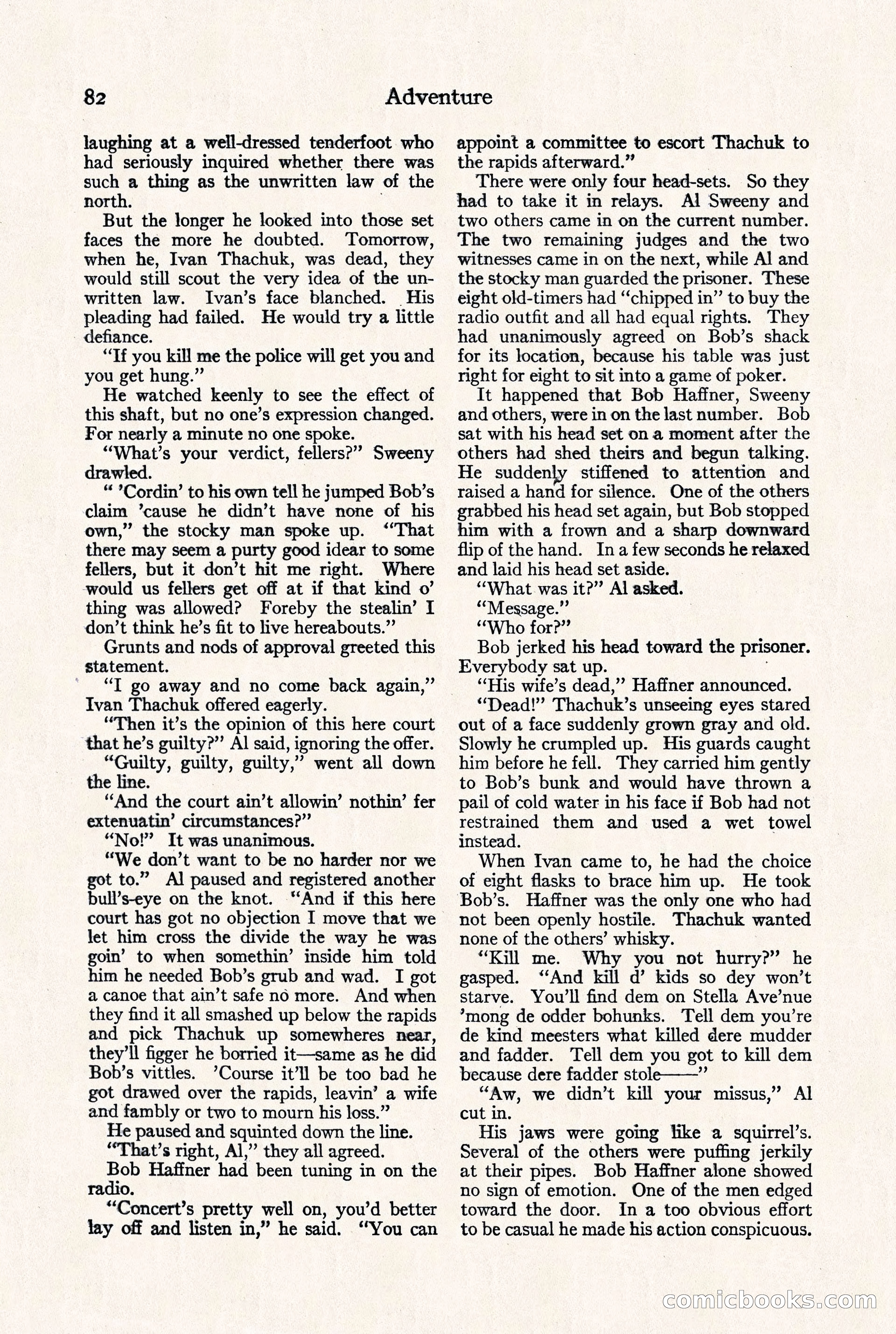 Adventure Magazine, September 30, 1923 — page 88 of 200