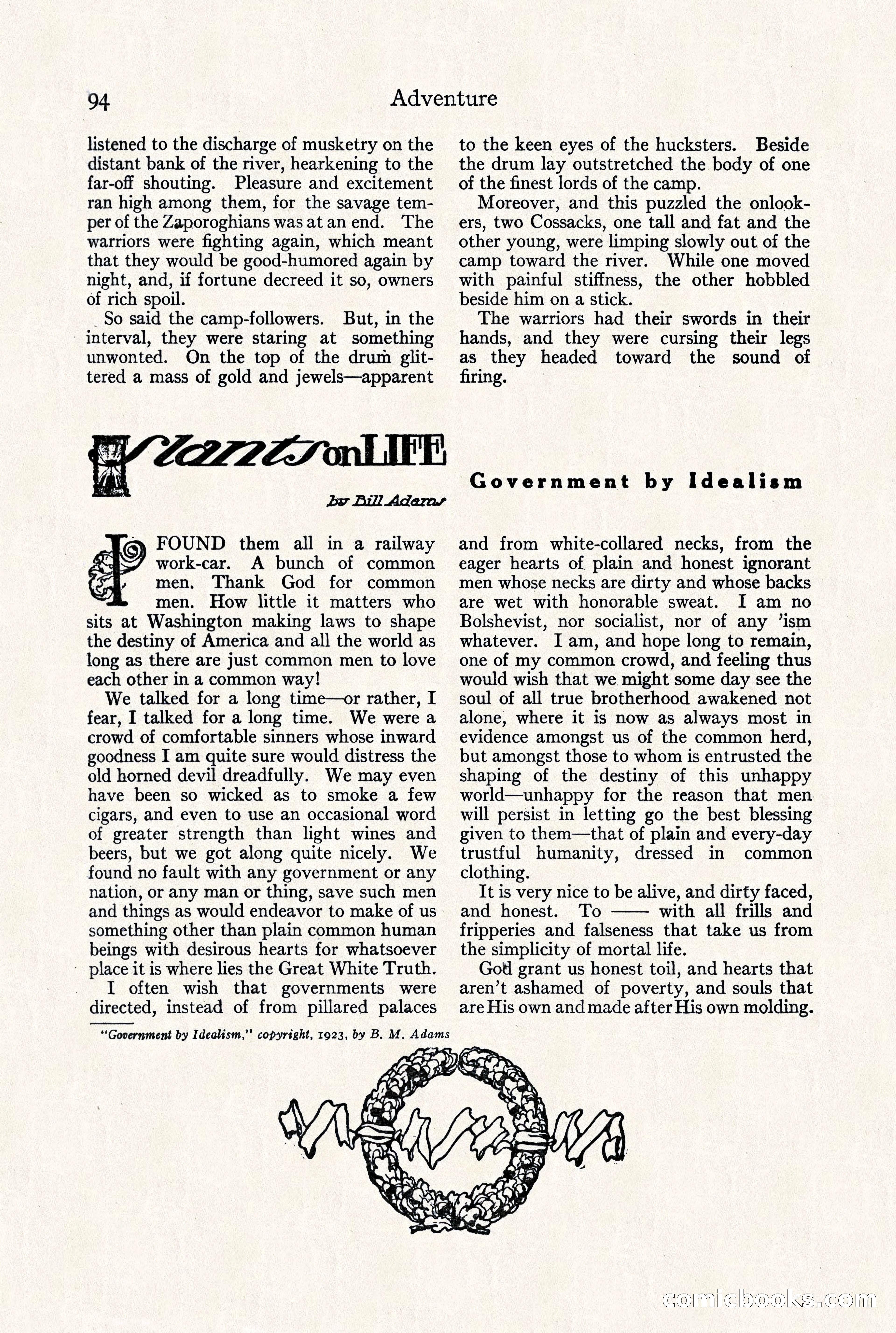Adventure Magazine, September 30, 1923 — page 100 of 200