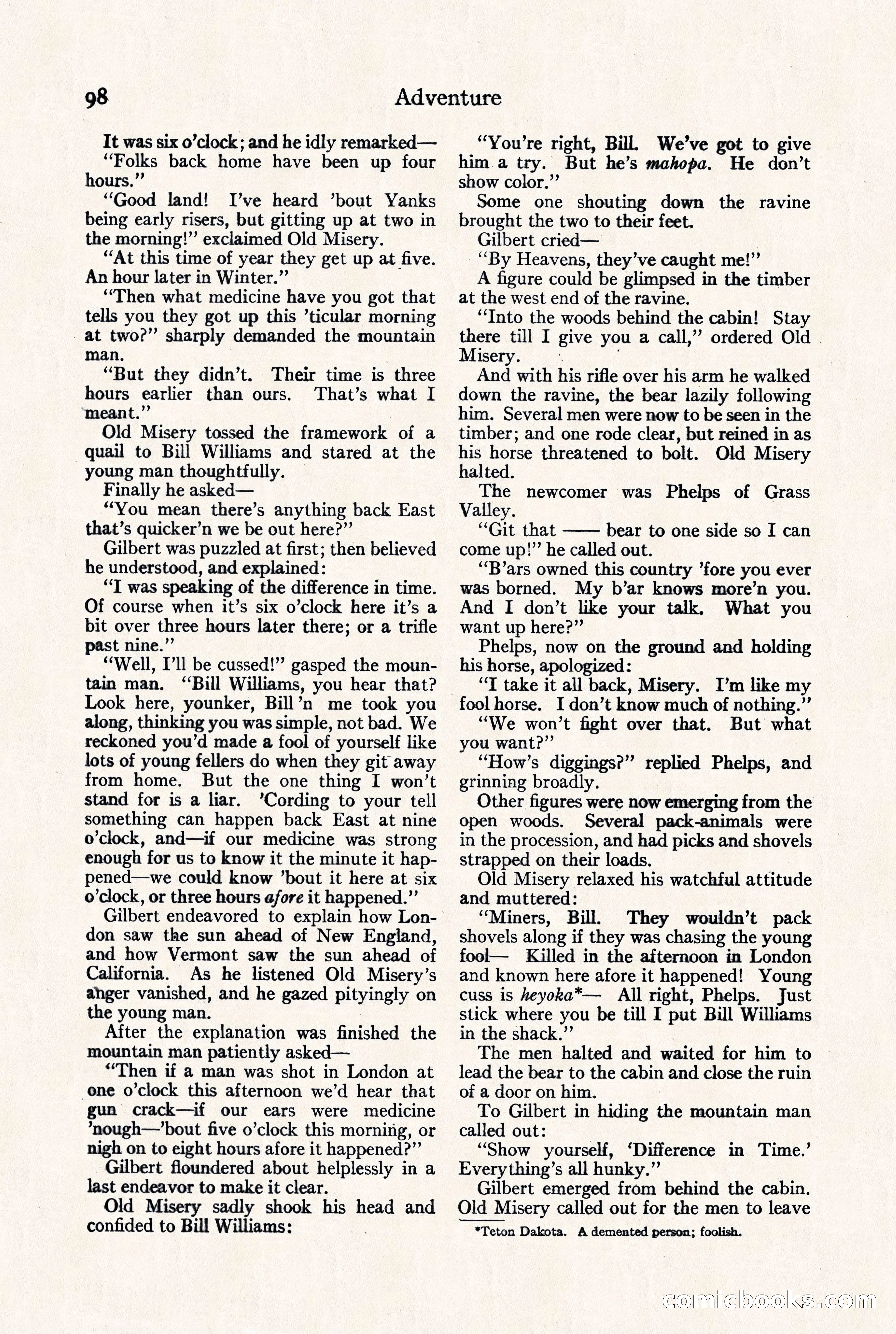 Adventure Magazine, September 30, 1923 — page 104 of 200