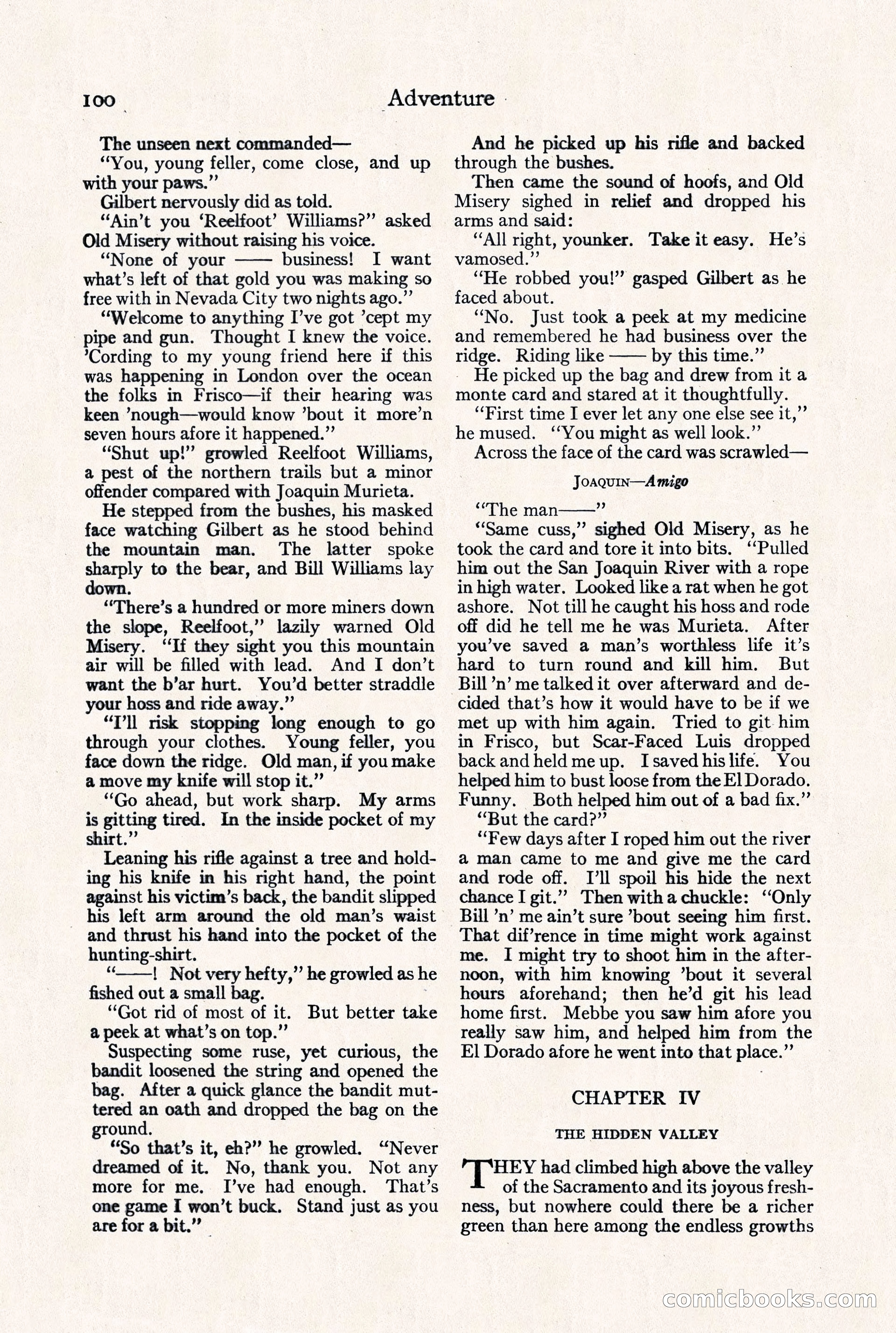 Adventure Magazine, September 30, 1923 — page 106 of 200