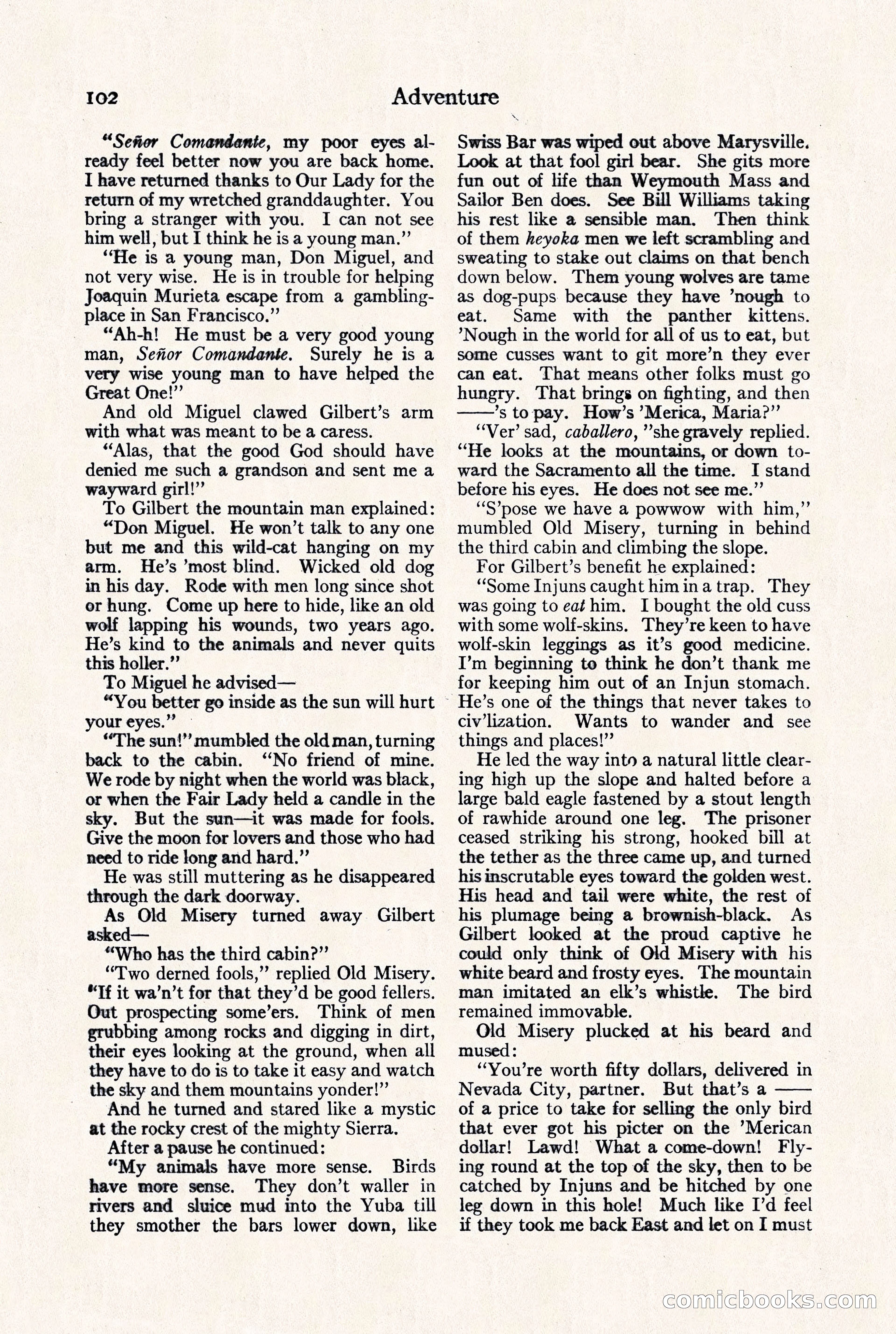Adventure Magazine, September 30, 1923 — page 108 of 200