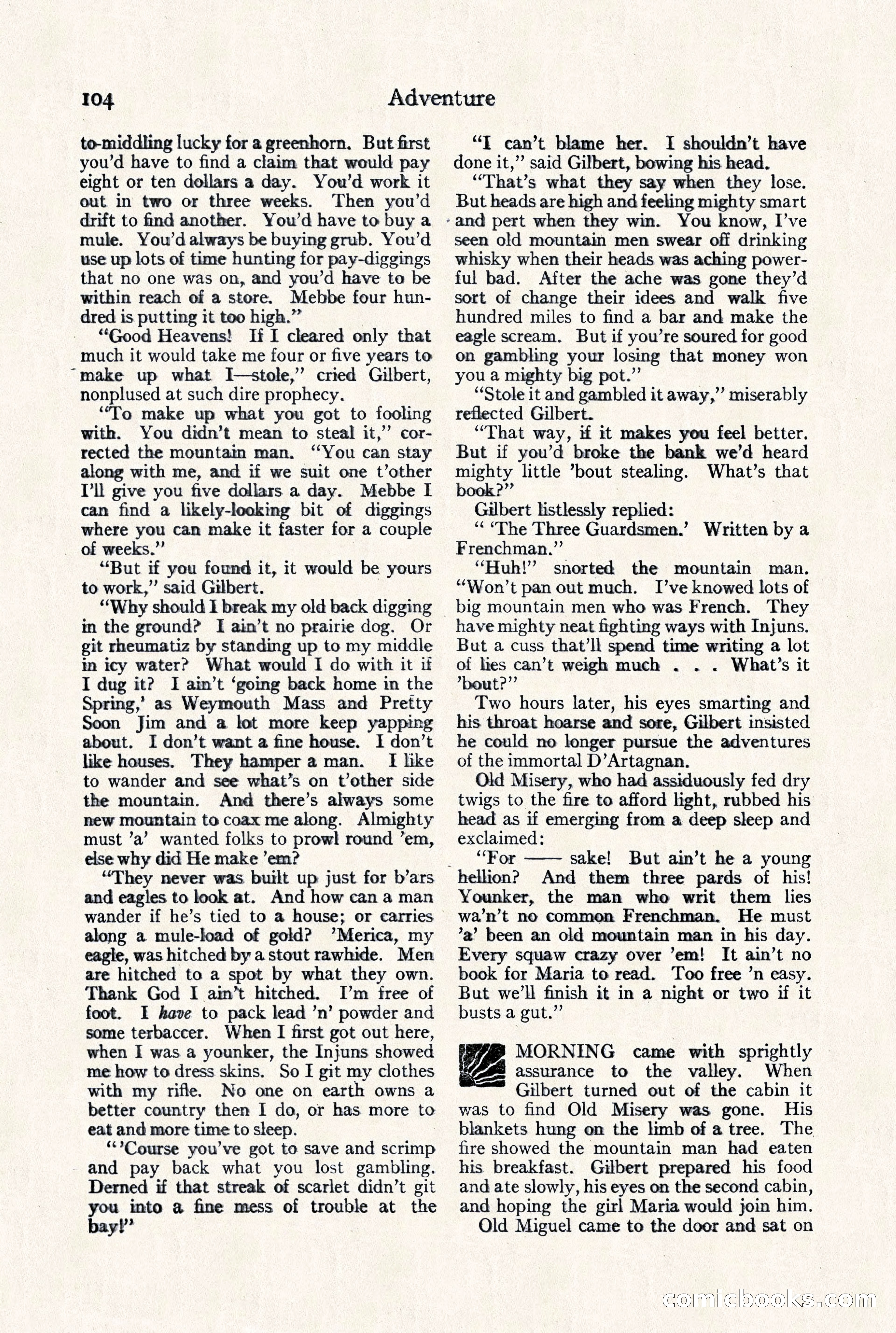 Adventure Magazine, September 30, 1923 — page 110 of 200