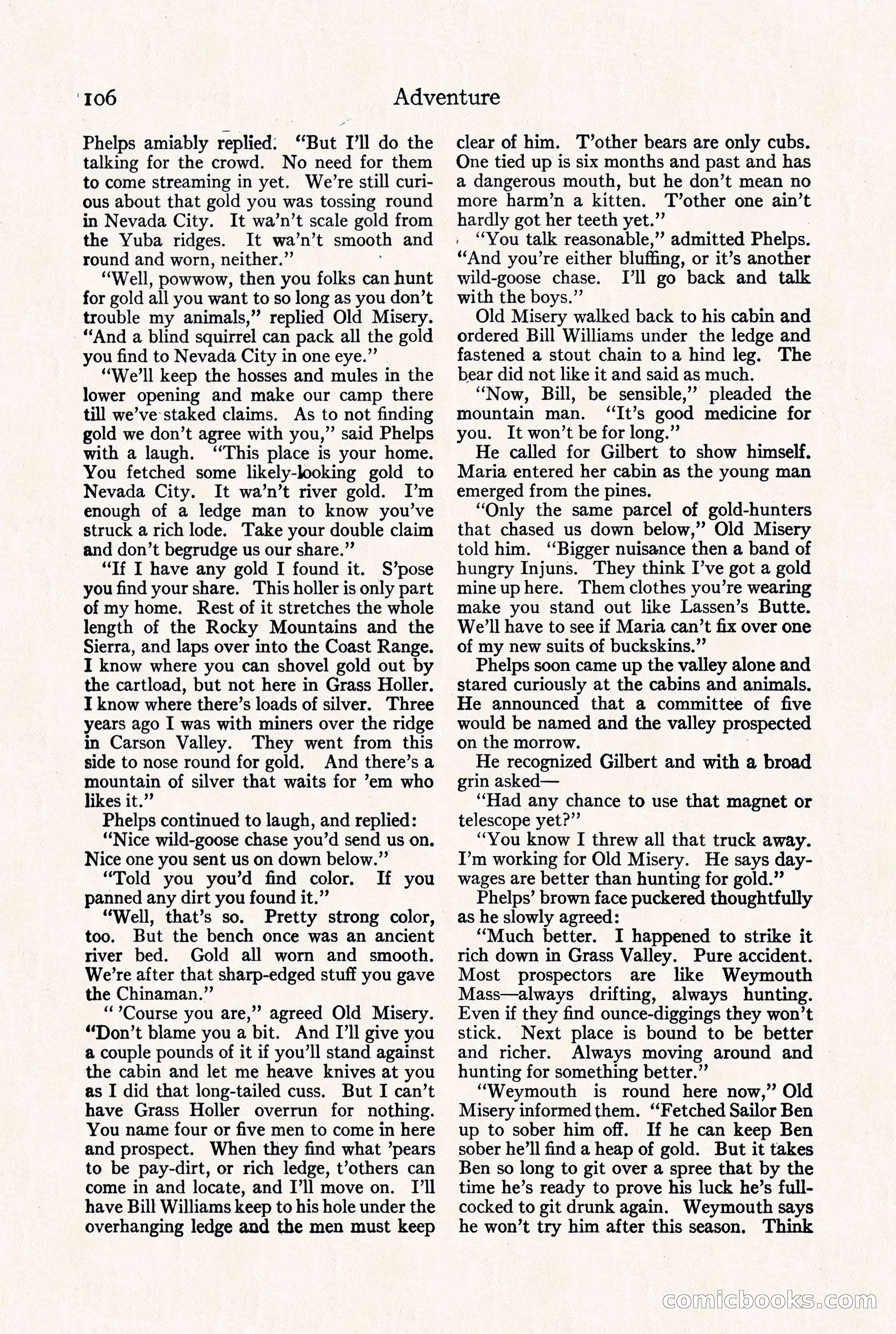 Adventure Magazine, September 30, 1923 — page 112 of 200