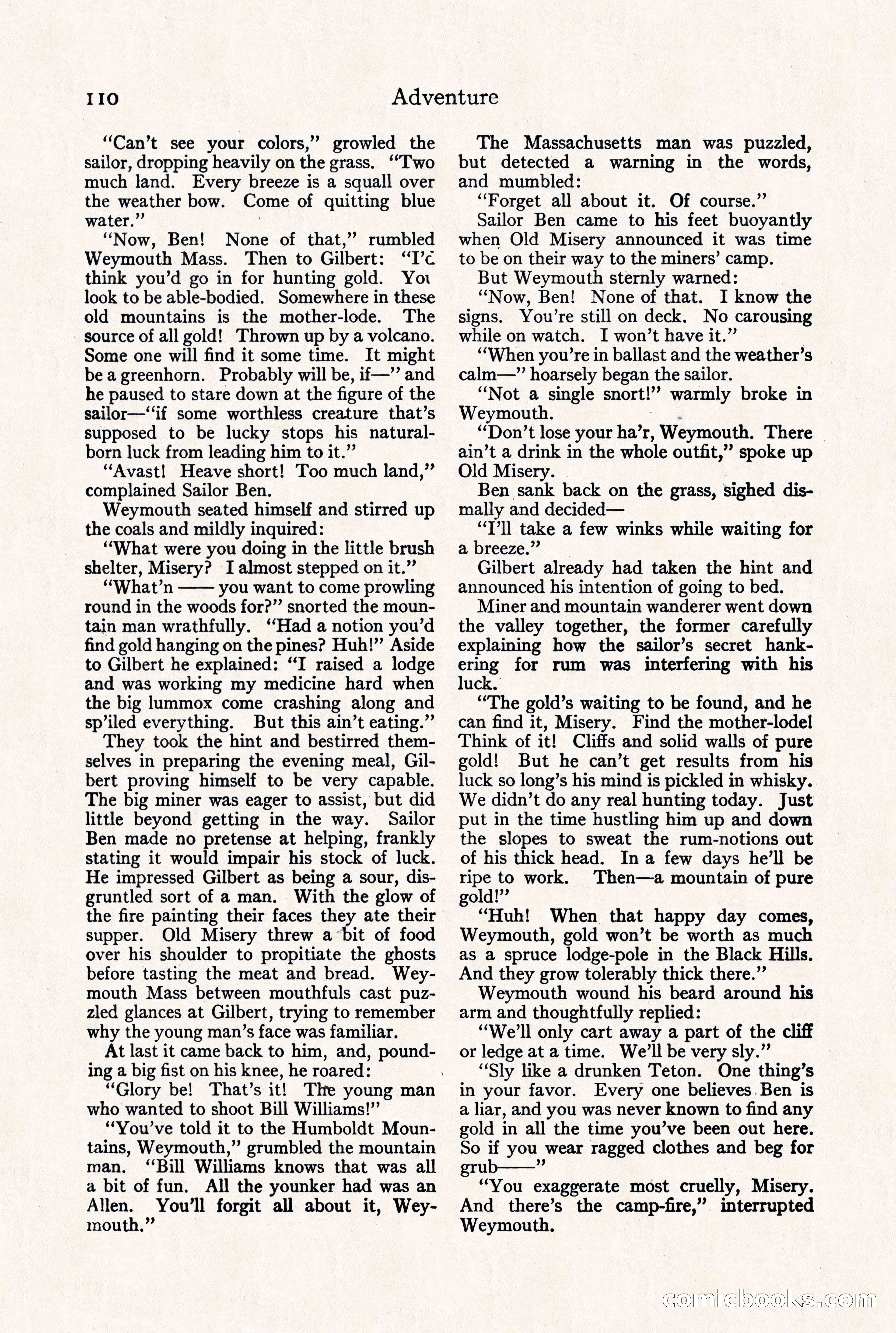 Adventure Magazine, September 30, 1923 — page 116 of 200