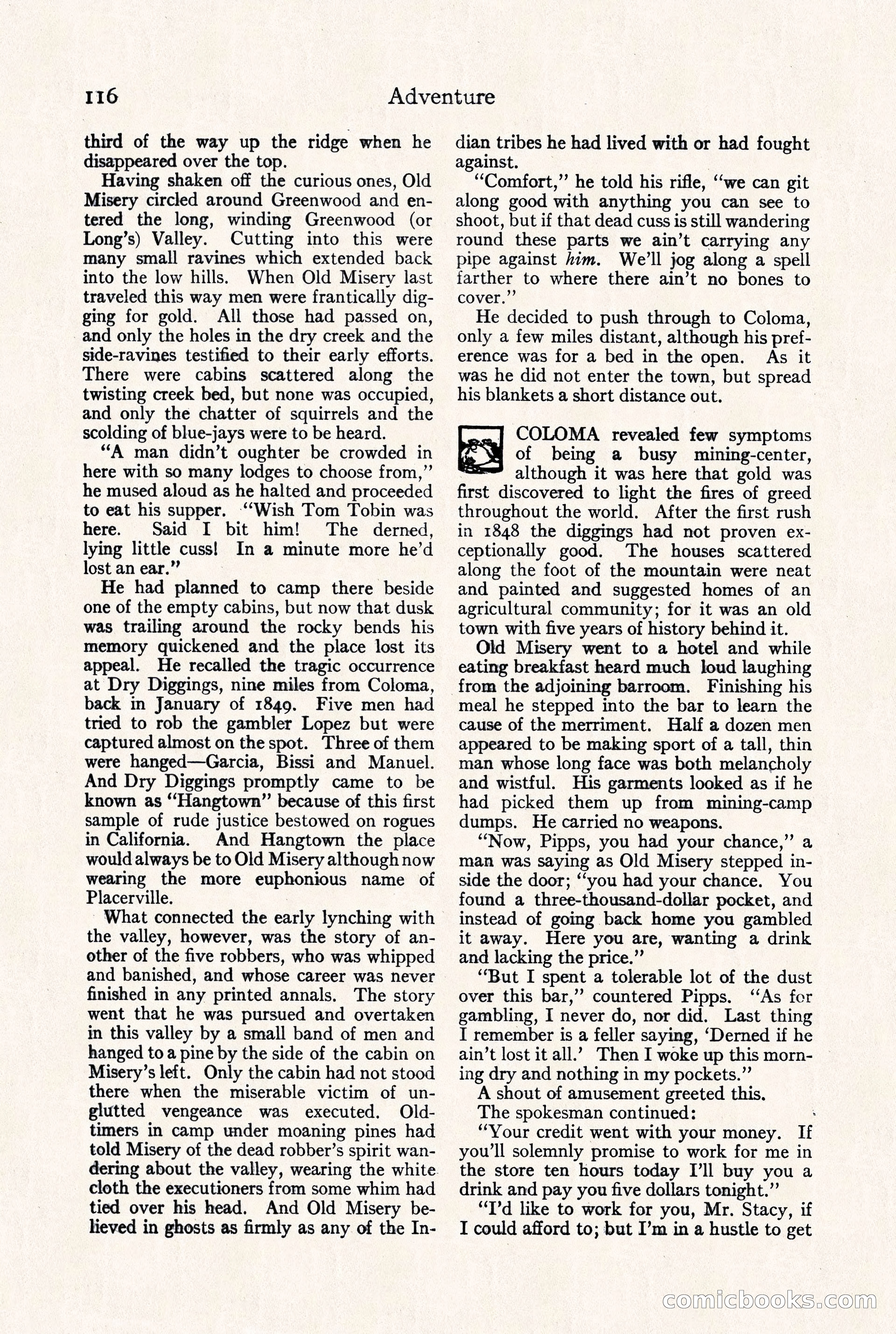 Adventure Magazine, September 30, 1923 — page 122 of 200