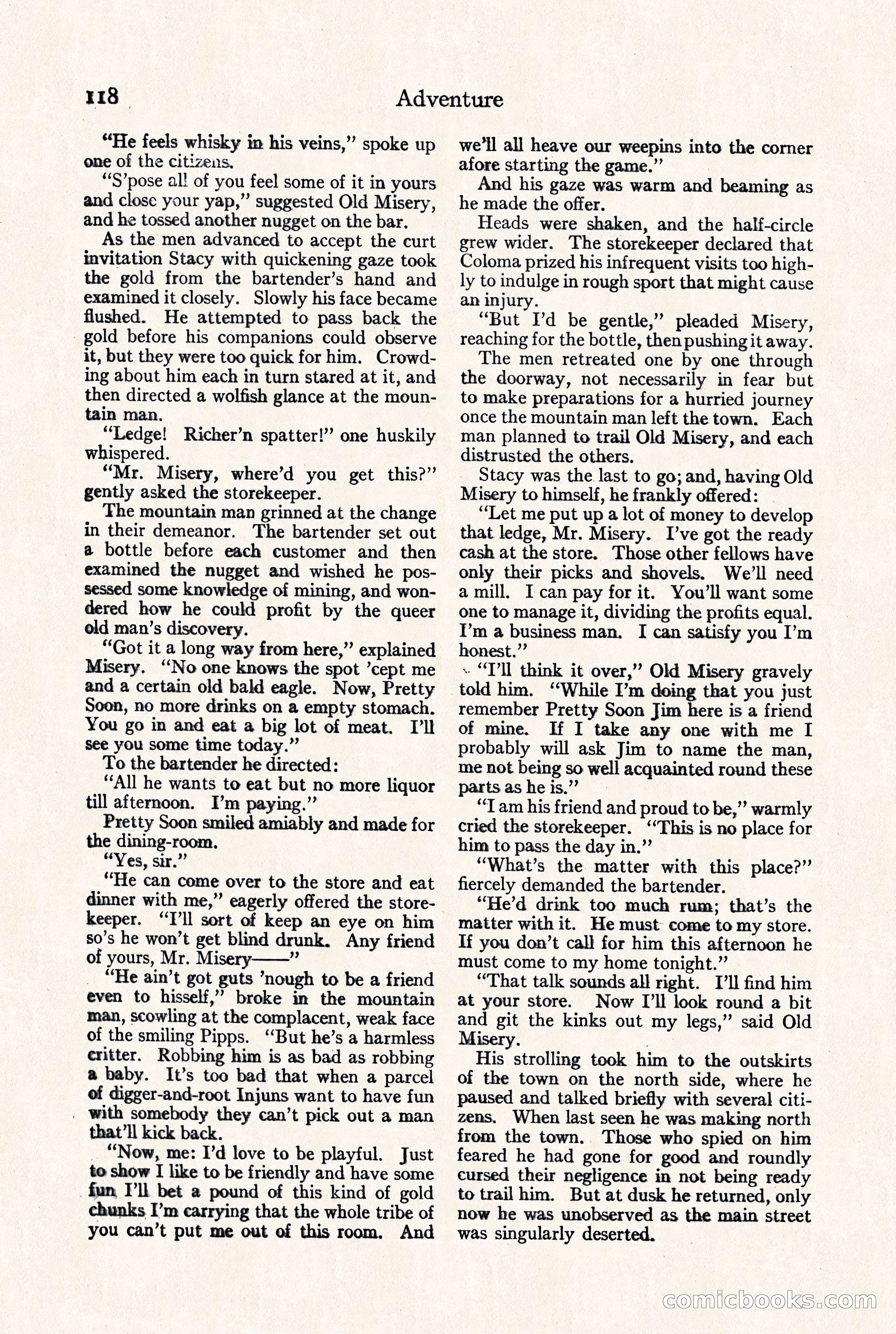 Adventure Magazine, September 30, 1923 — page 124 of 200