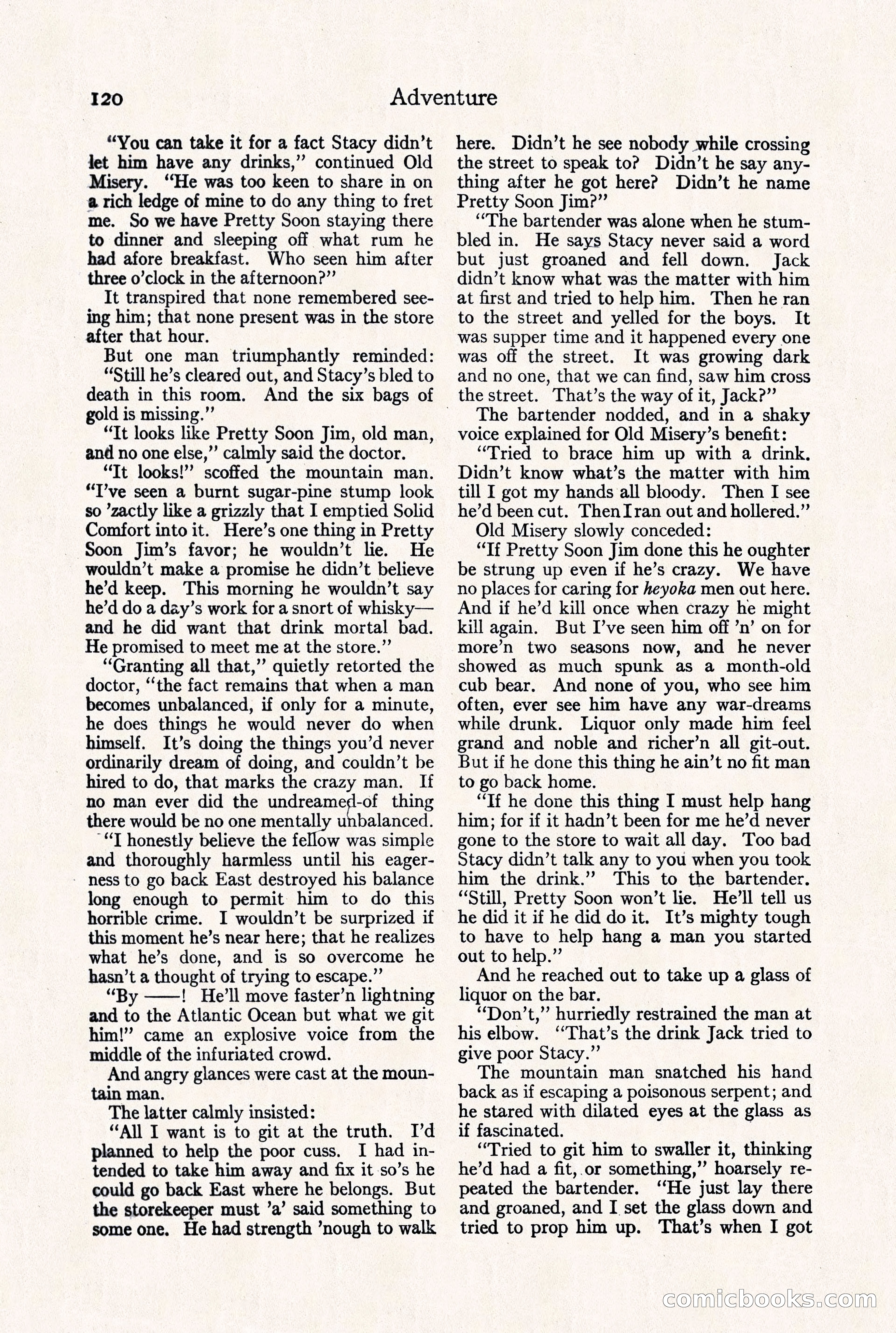 Adventure Magazine, September 30, 1923 — page 126 of 200