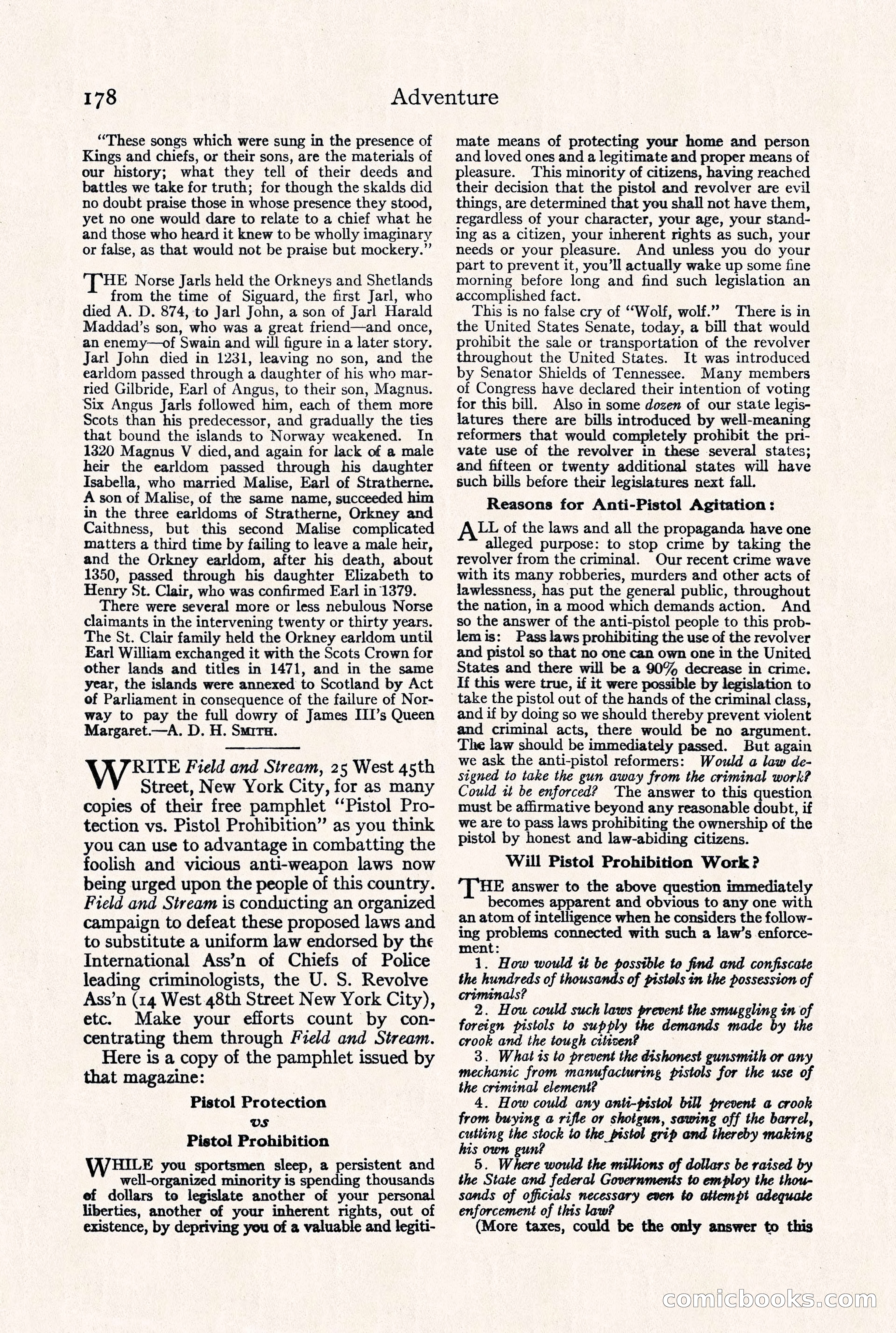 Adventure Magazine, September 30, 1923 — page 184 of 200