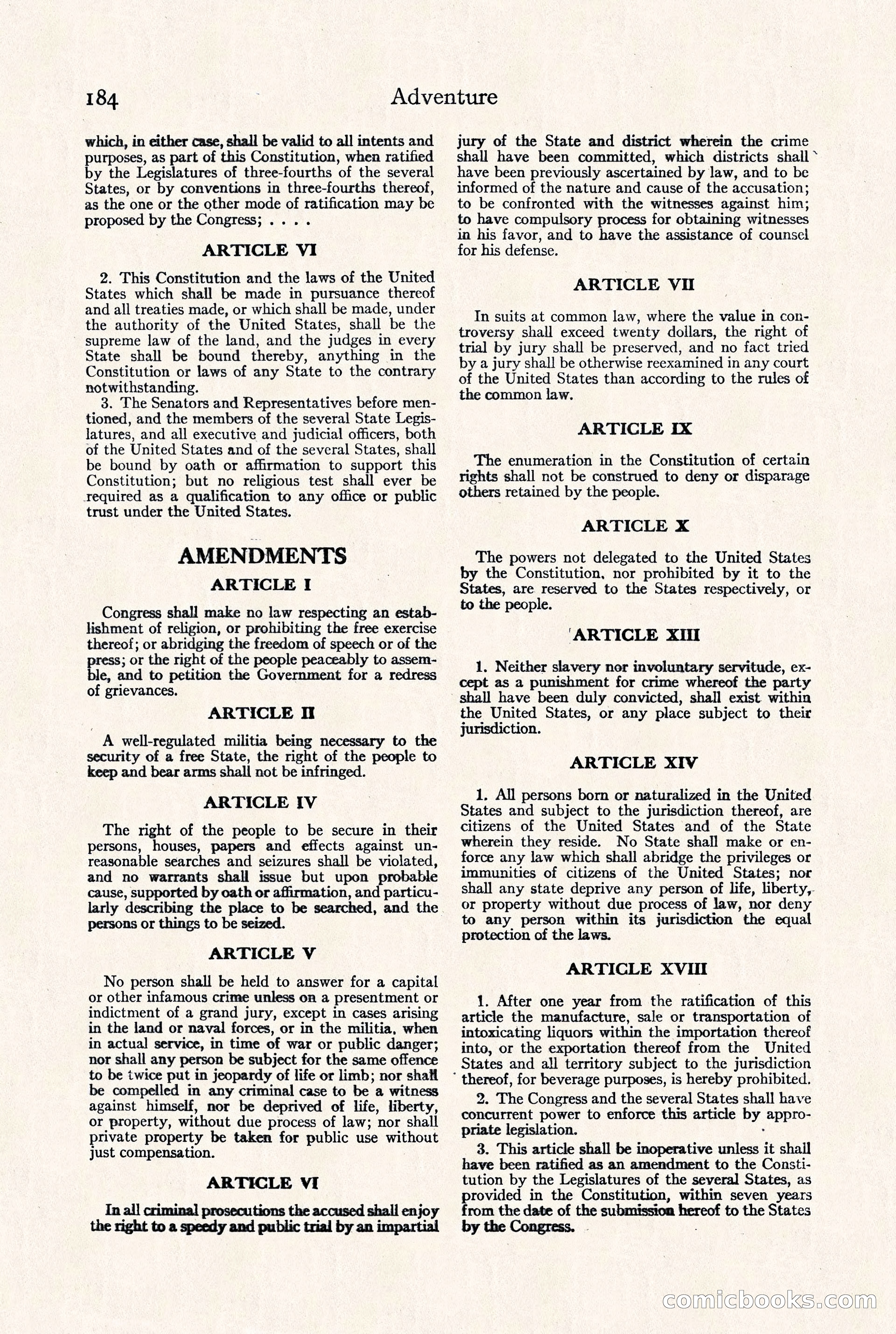 Adventure Magazine, September 30, 1923 — page 190 of 200