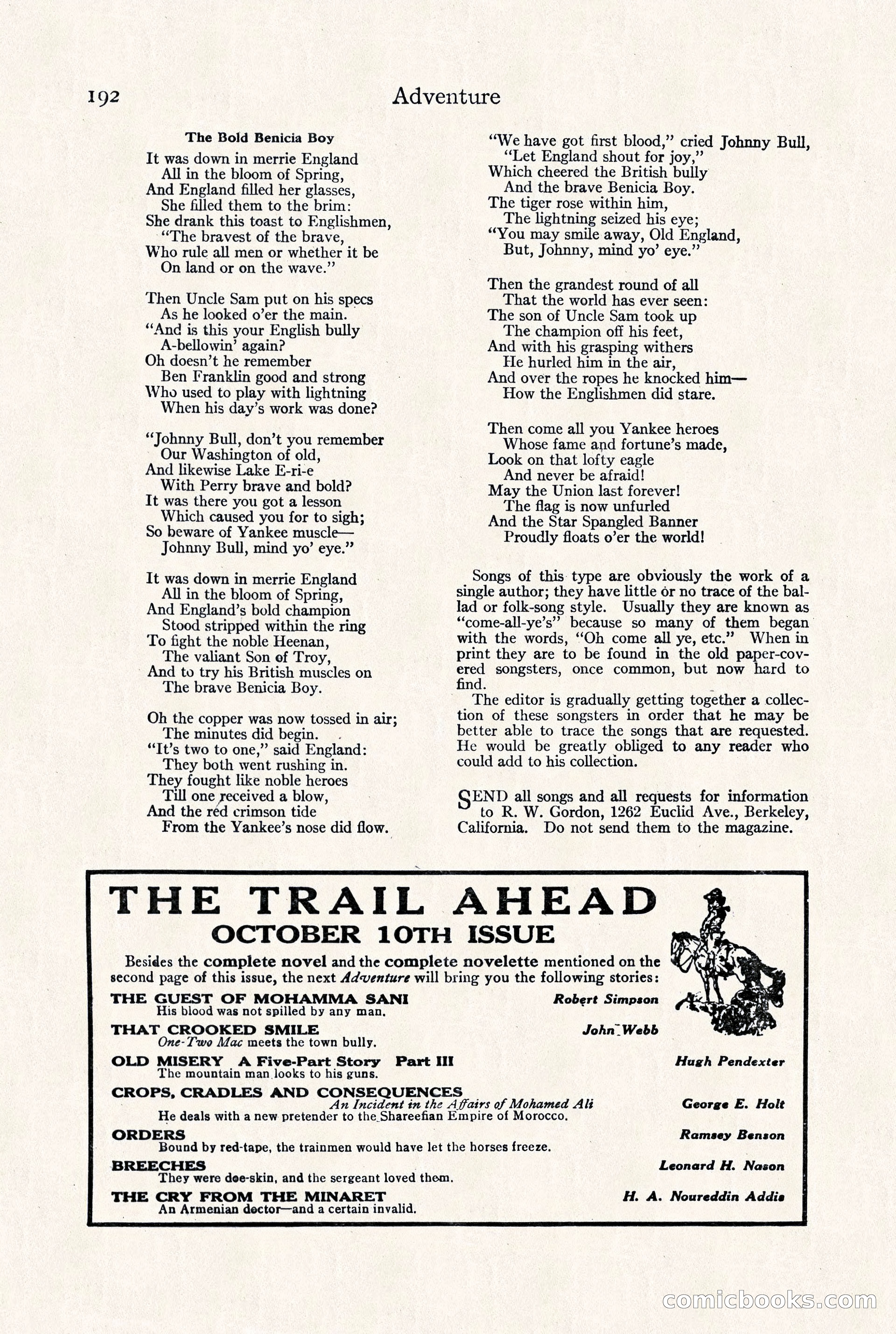 Adventure Magazine, September 30, 1923 — page 198 of 200