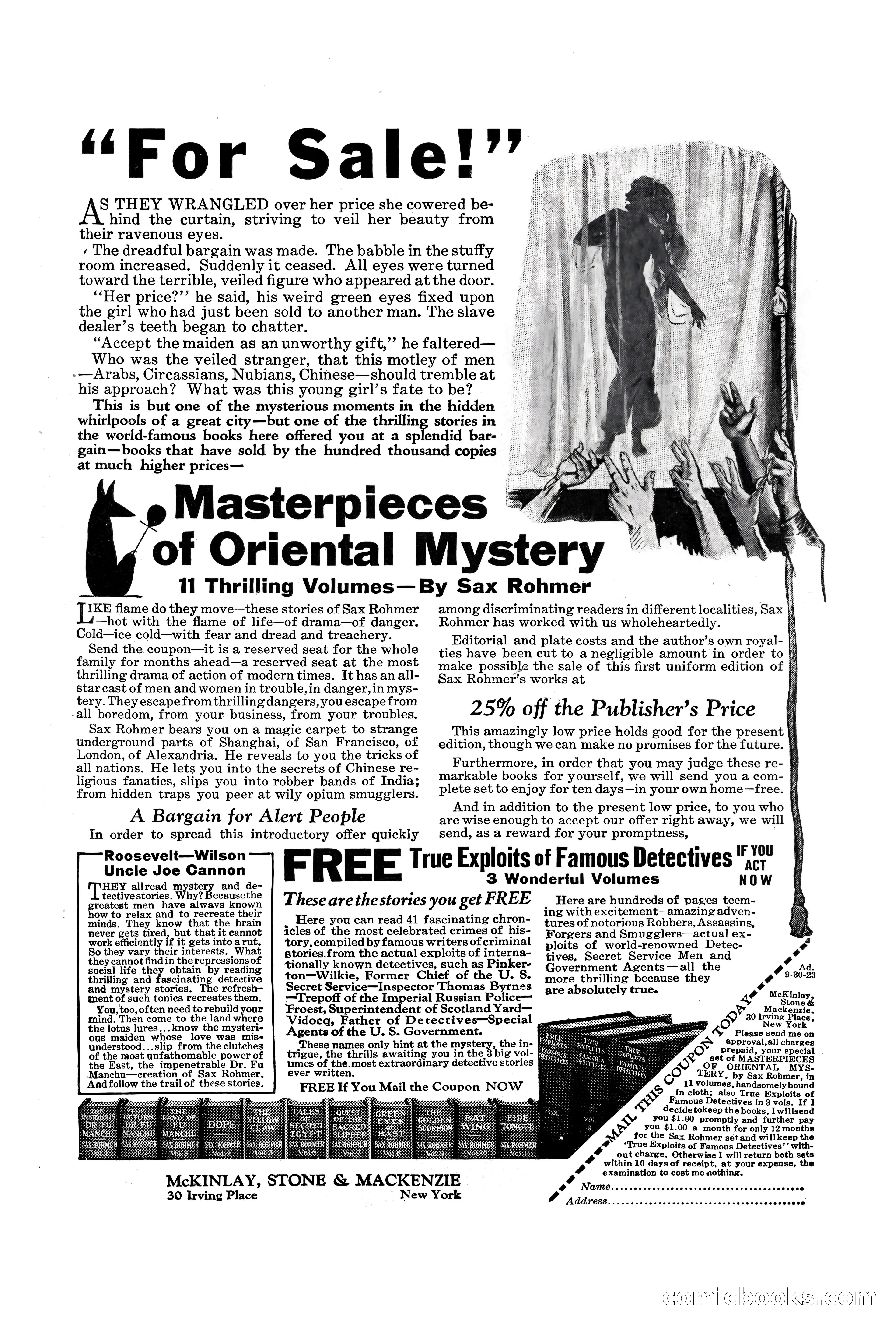 Adventure Magazine, September 30, 1923 — page 199 of 200