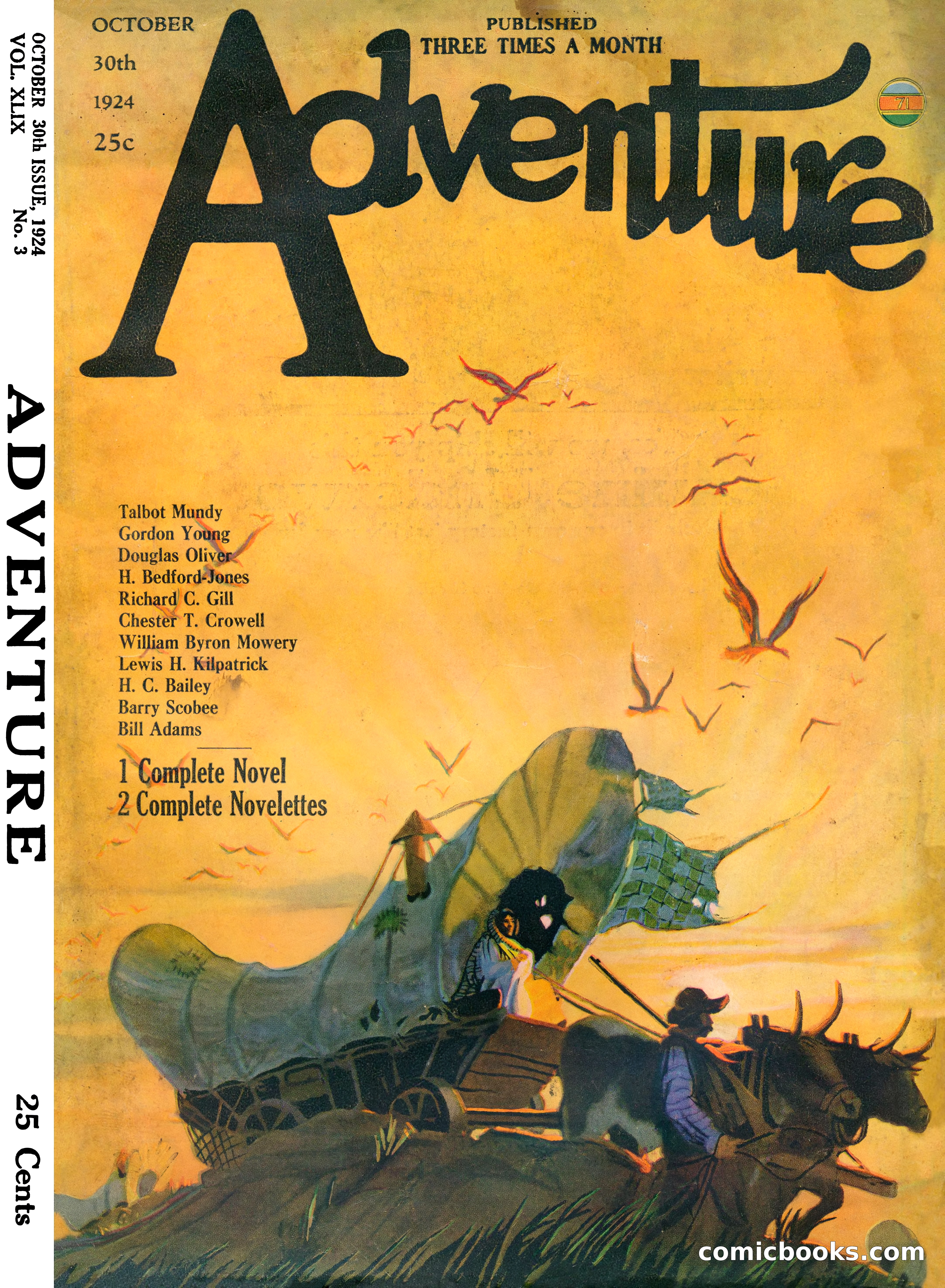 Adventure Magazine Cover, October 30, 1924 — page 1 of 204