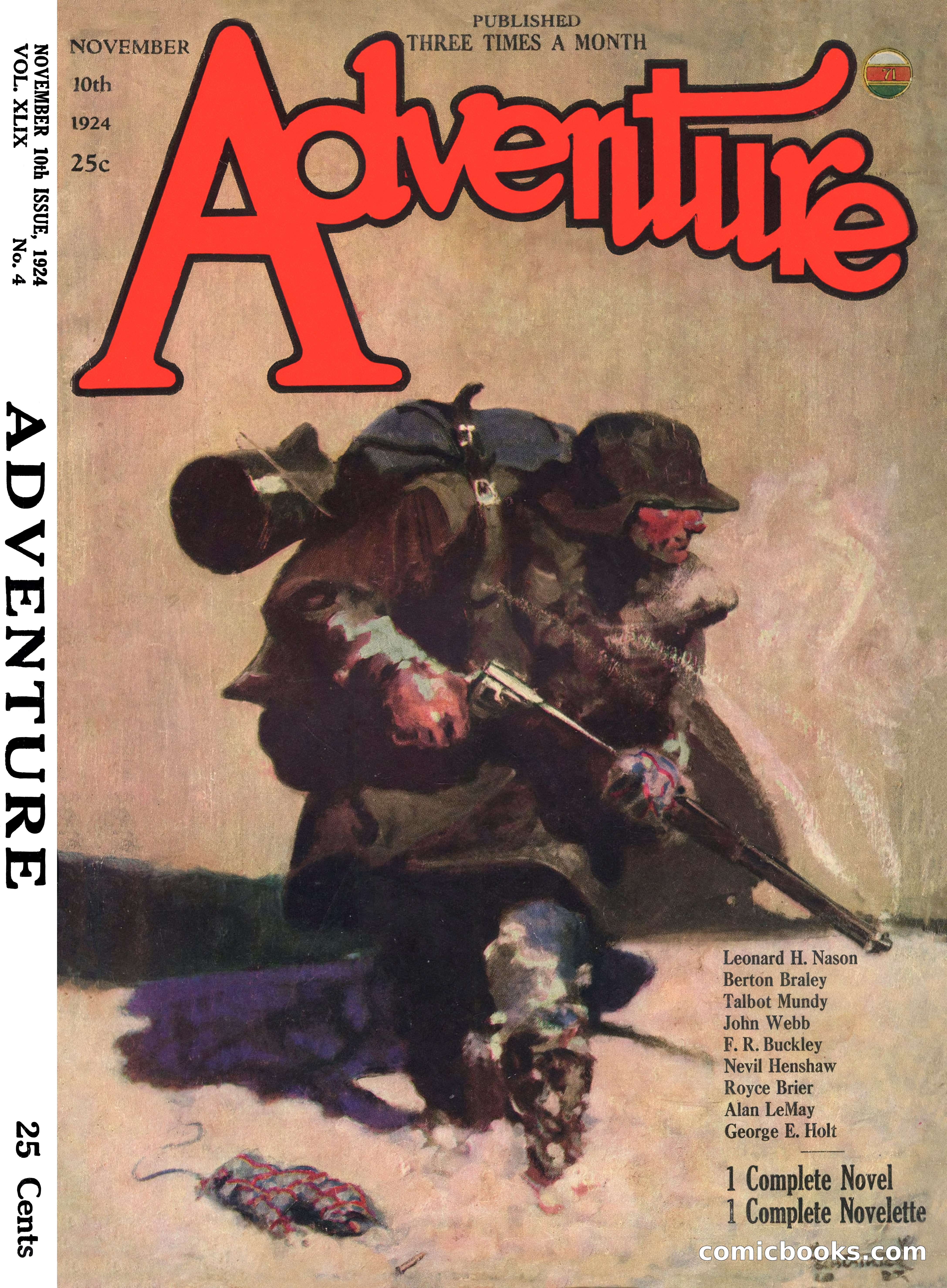 Adventure Magazine Cover, November 10, 1924 — page 1 of 194