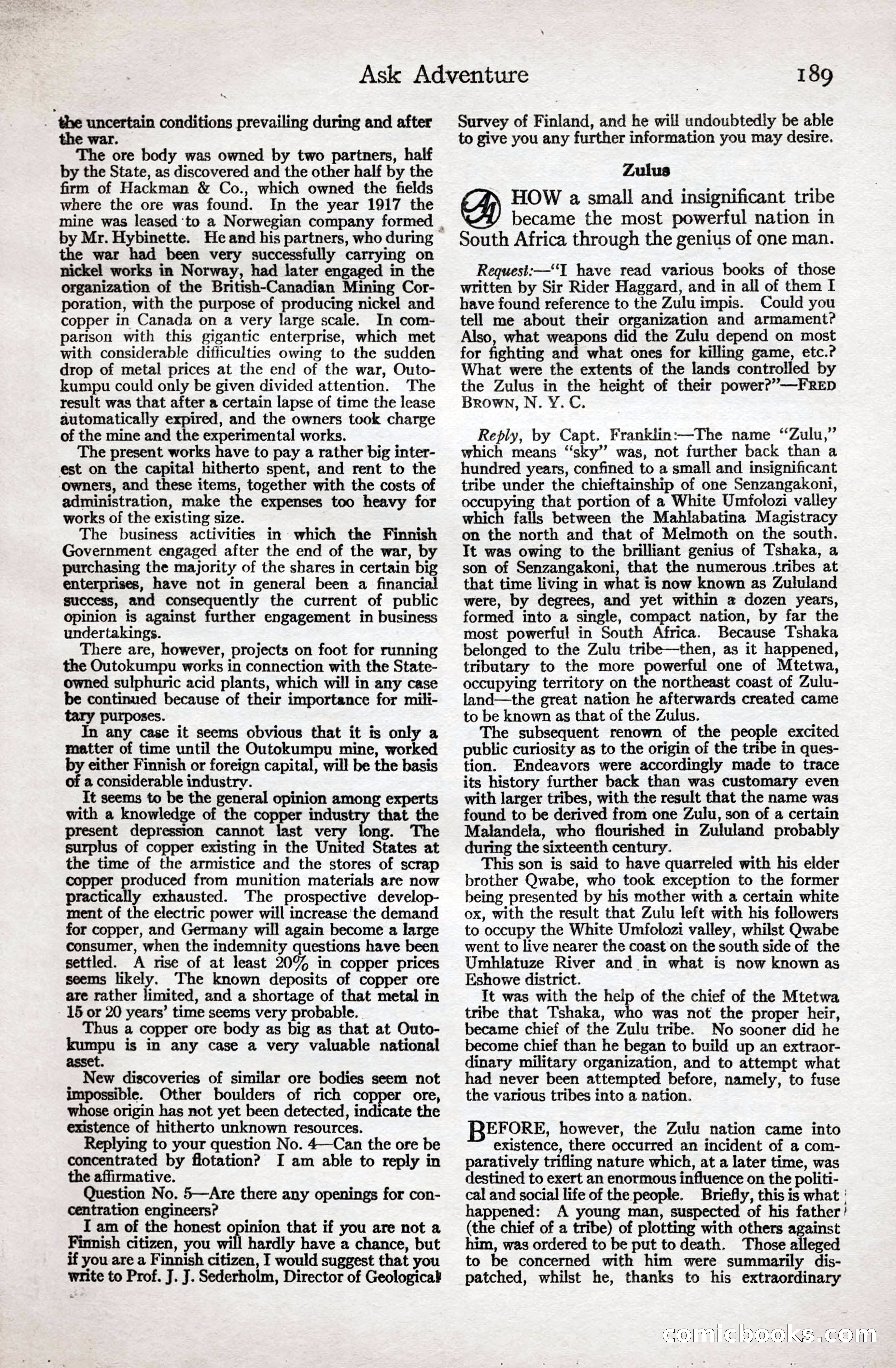 Adventure Magazine Cover — page 191 of 196