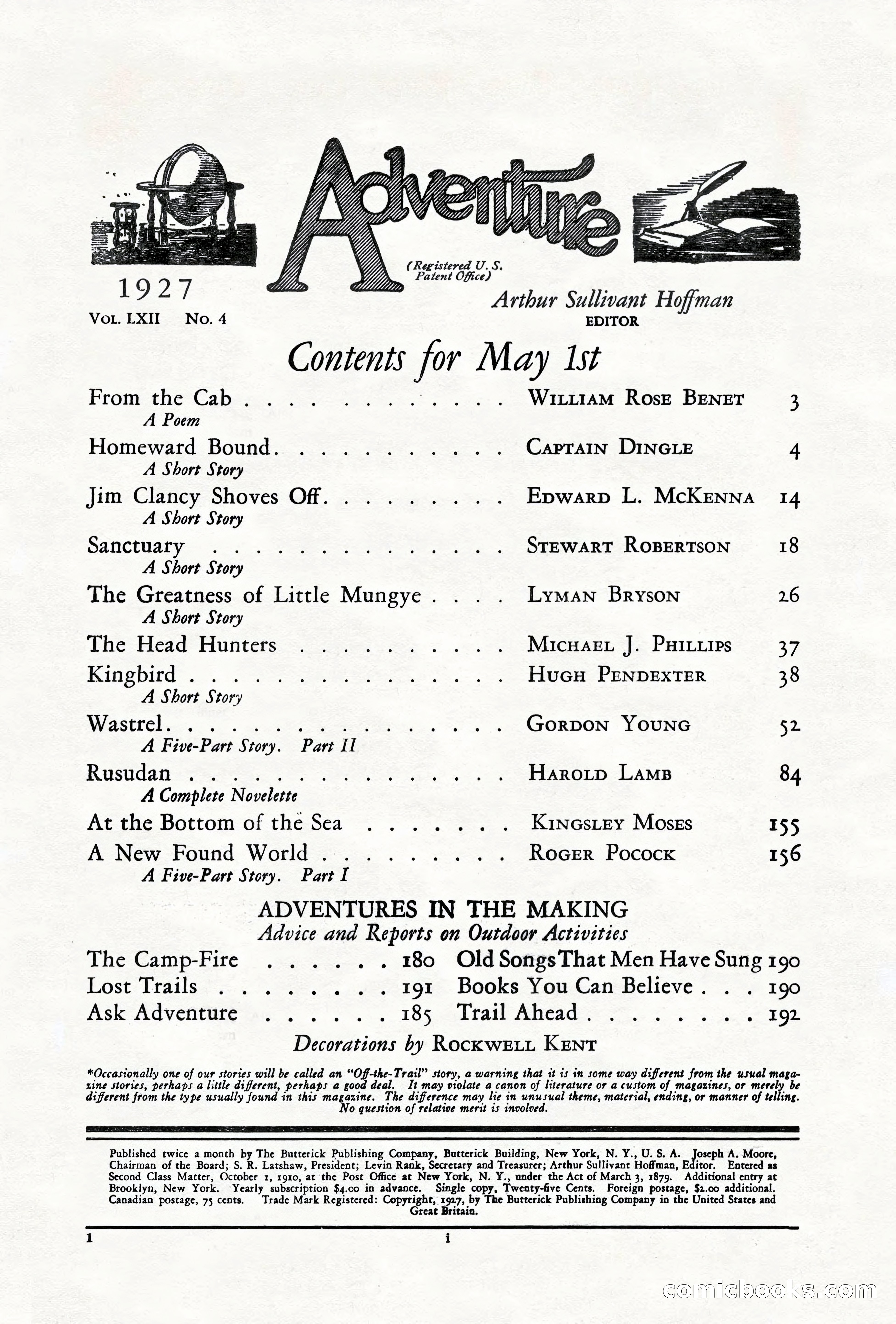 Adventure, May 1, 1927 — page 3 of 204
