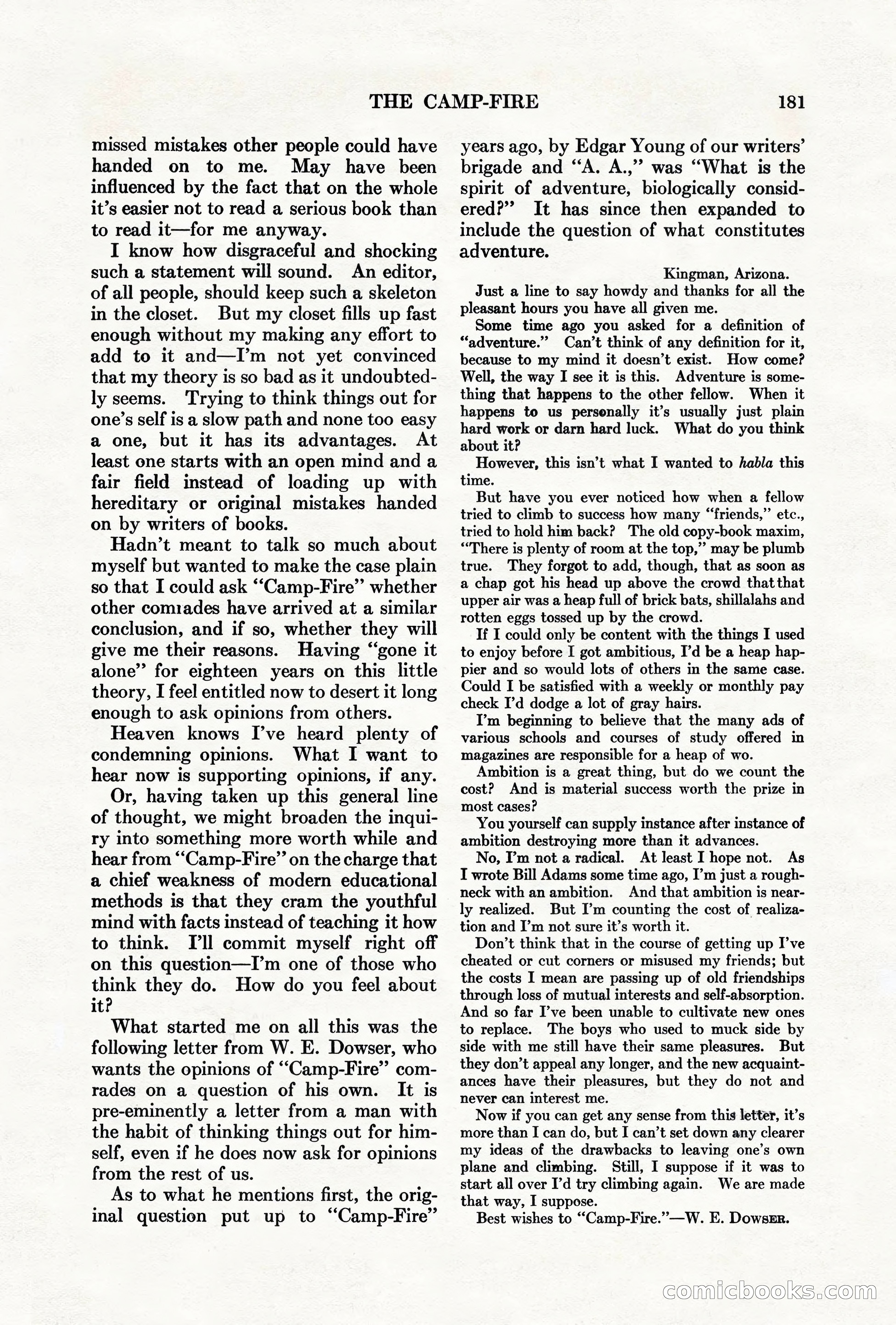 Adventure, May 1, 1927 — page 183 of 204