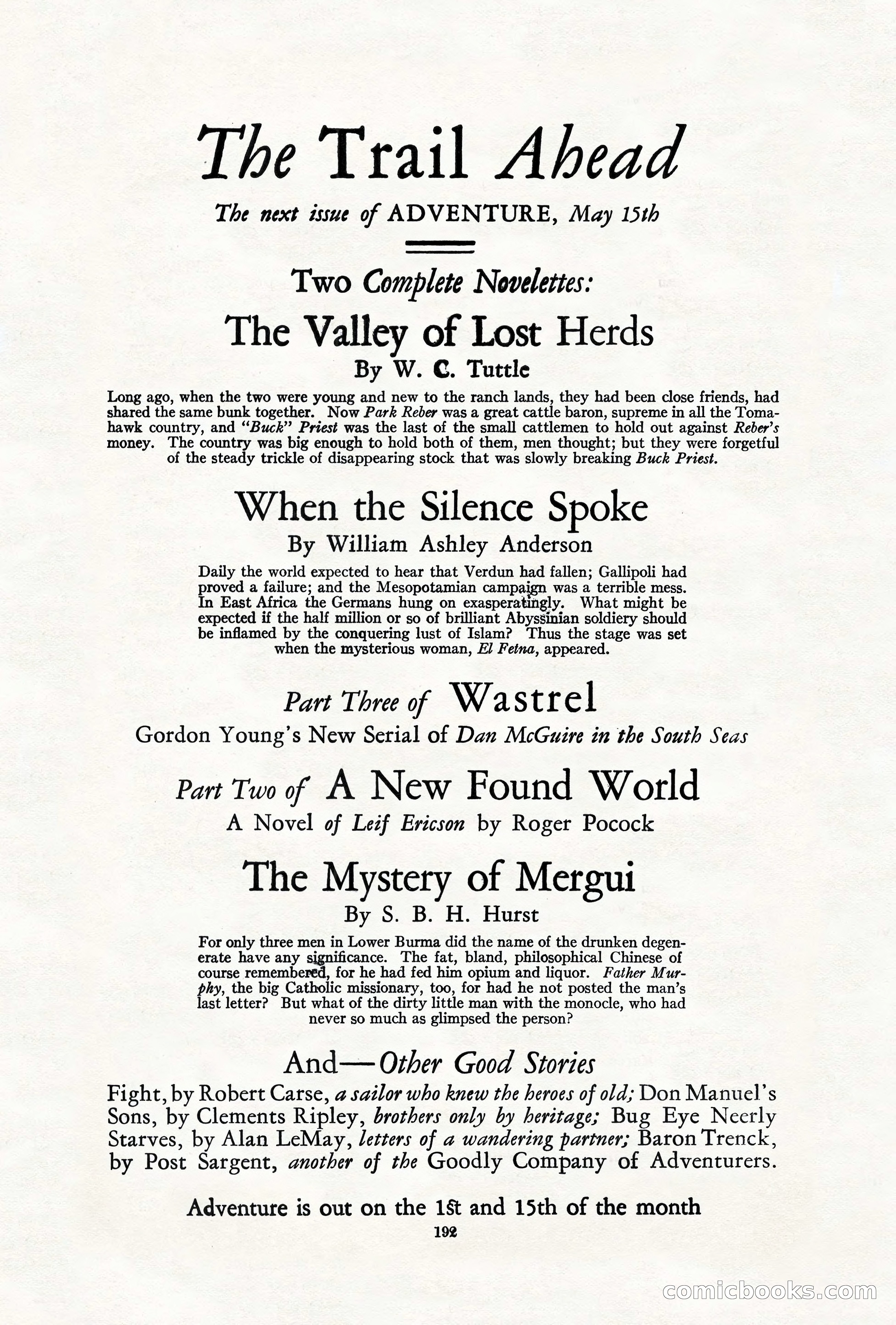 Adventure, May 1, 1927 — page 194 of 204
