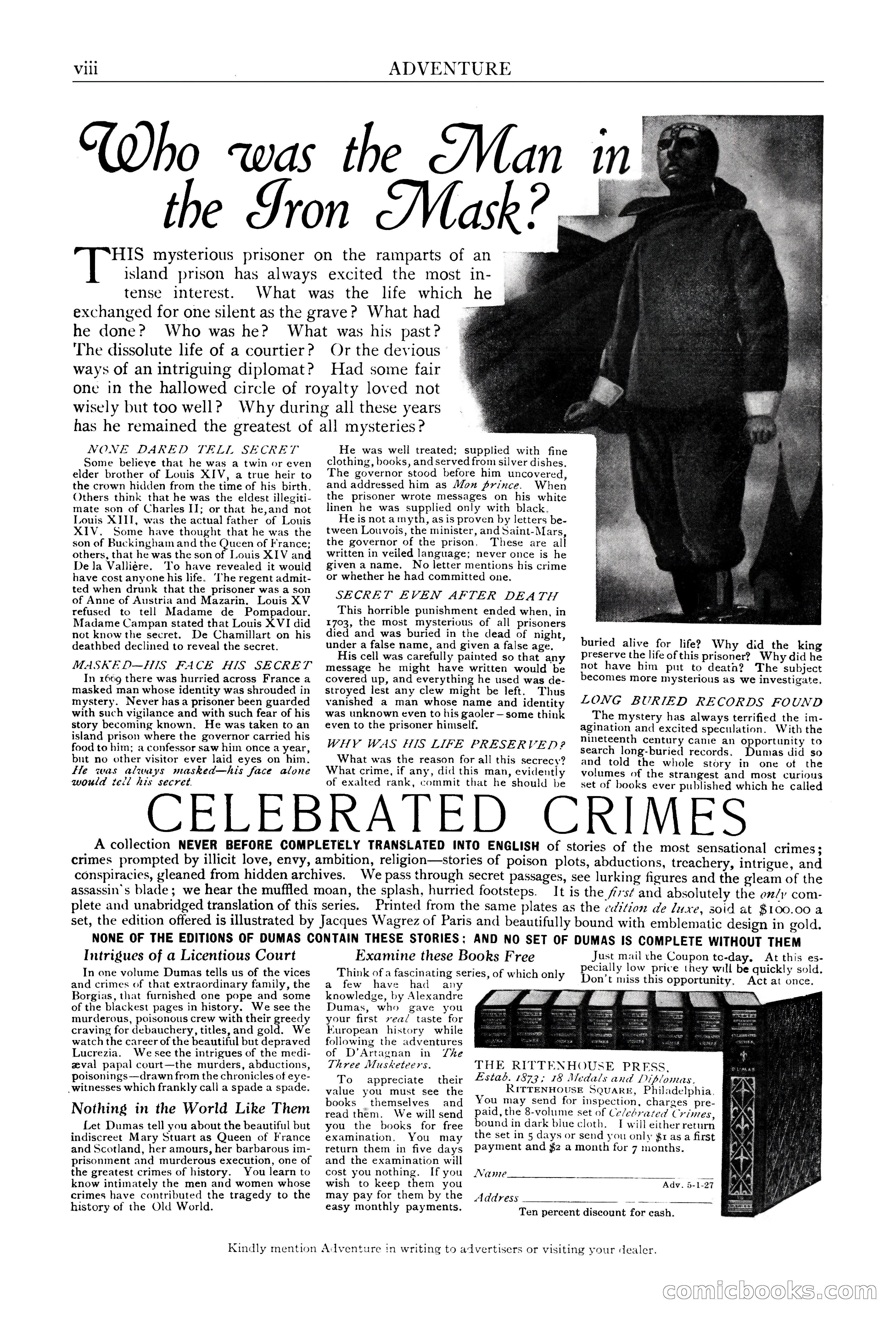 Adventure, May 1, 1927 — page 202 of 204