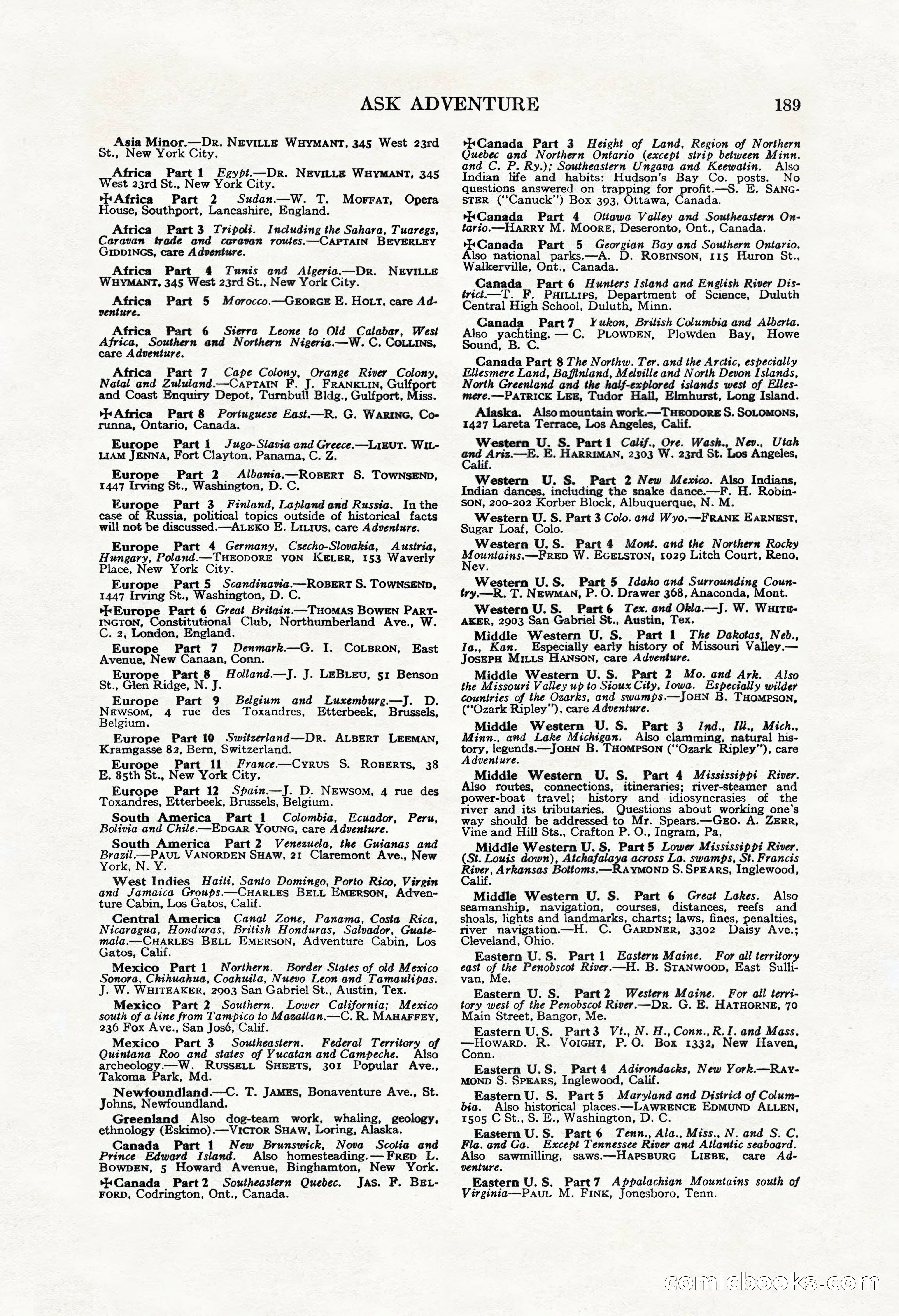 Adventure, Vol. 62, No. 6 — page 191 of 206