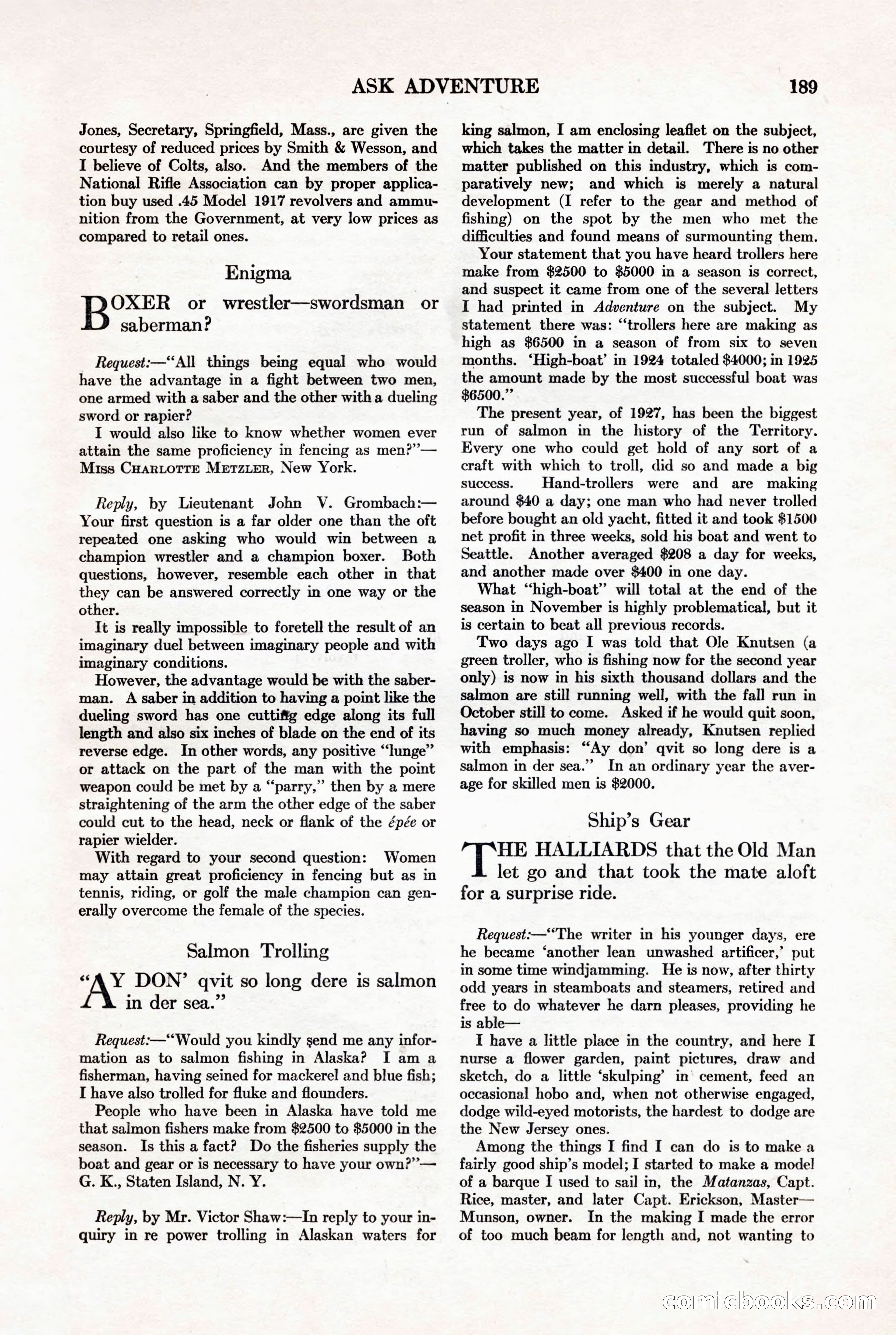 Adventure, November 15, 1927 — page 191 of 196