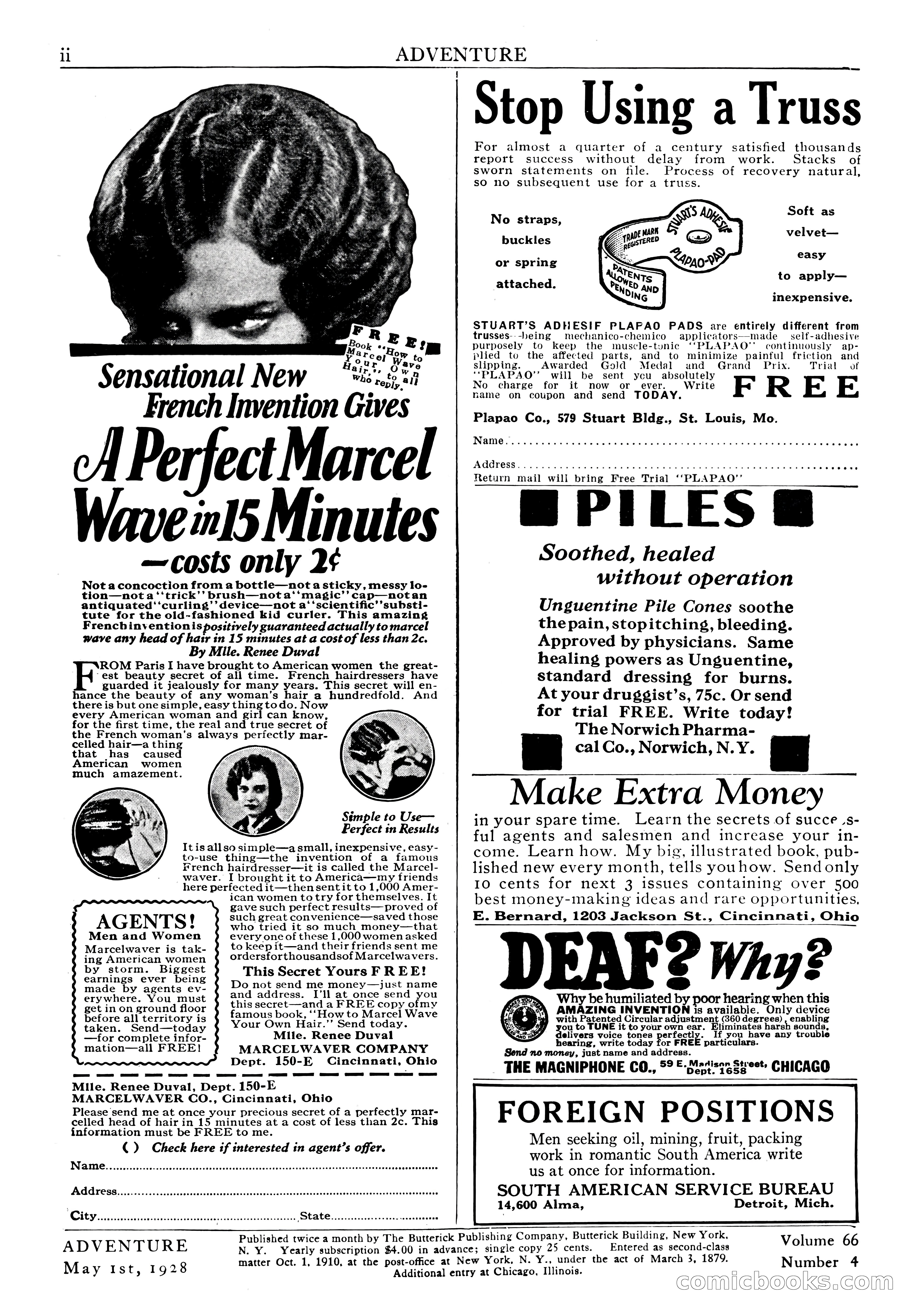 Adventure Magazine, May 1, 1928 — page 4 of 206