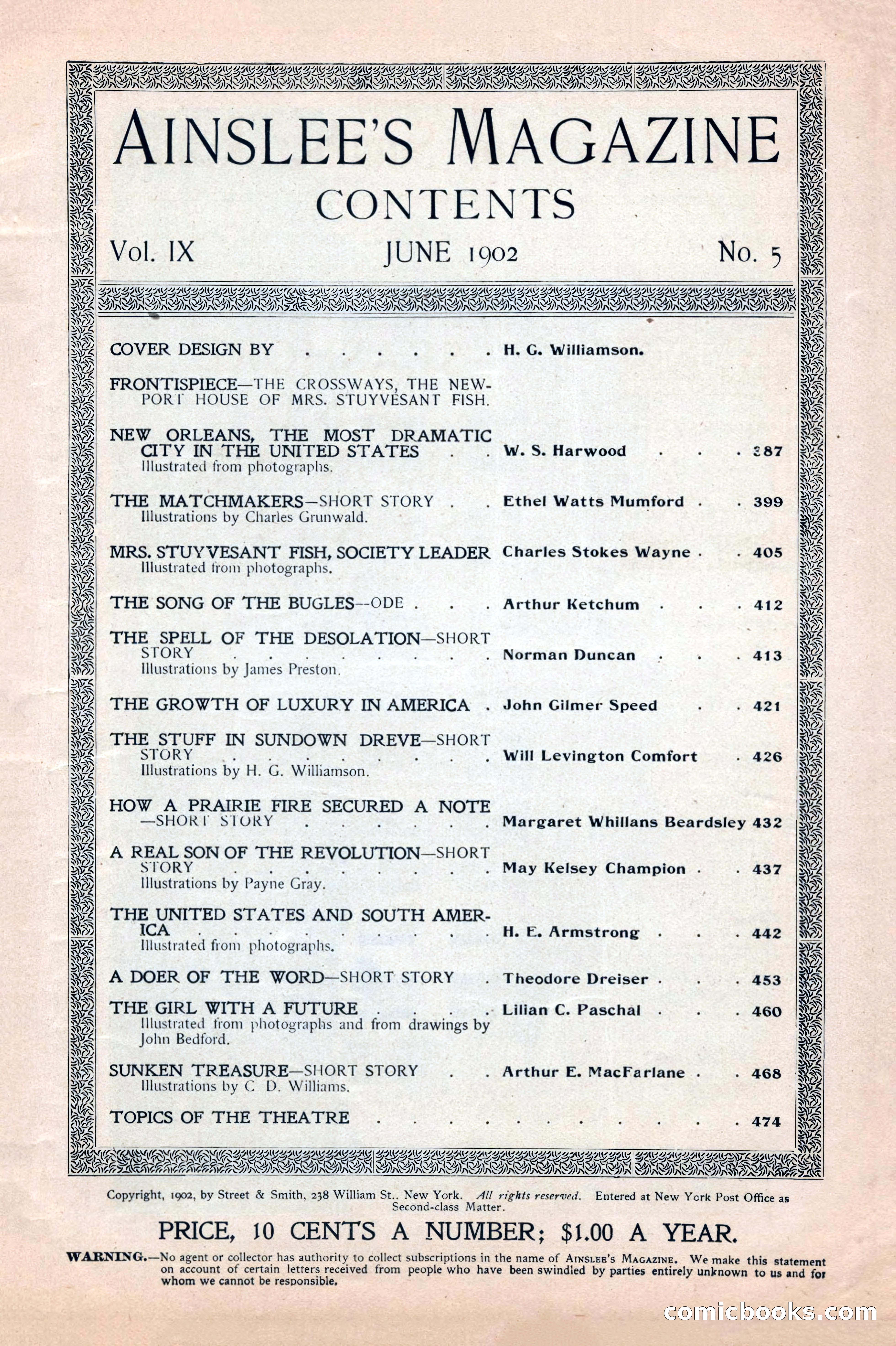 Ainslee's Magazine, June 1902 — page 7 of 136