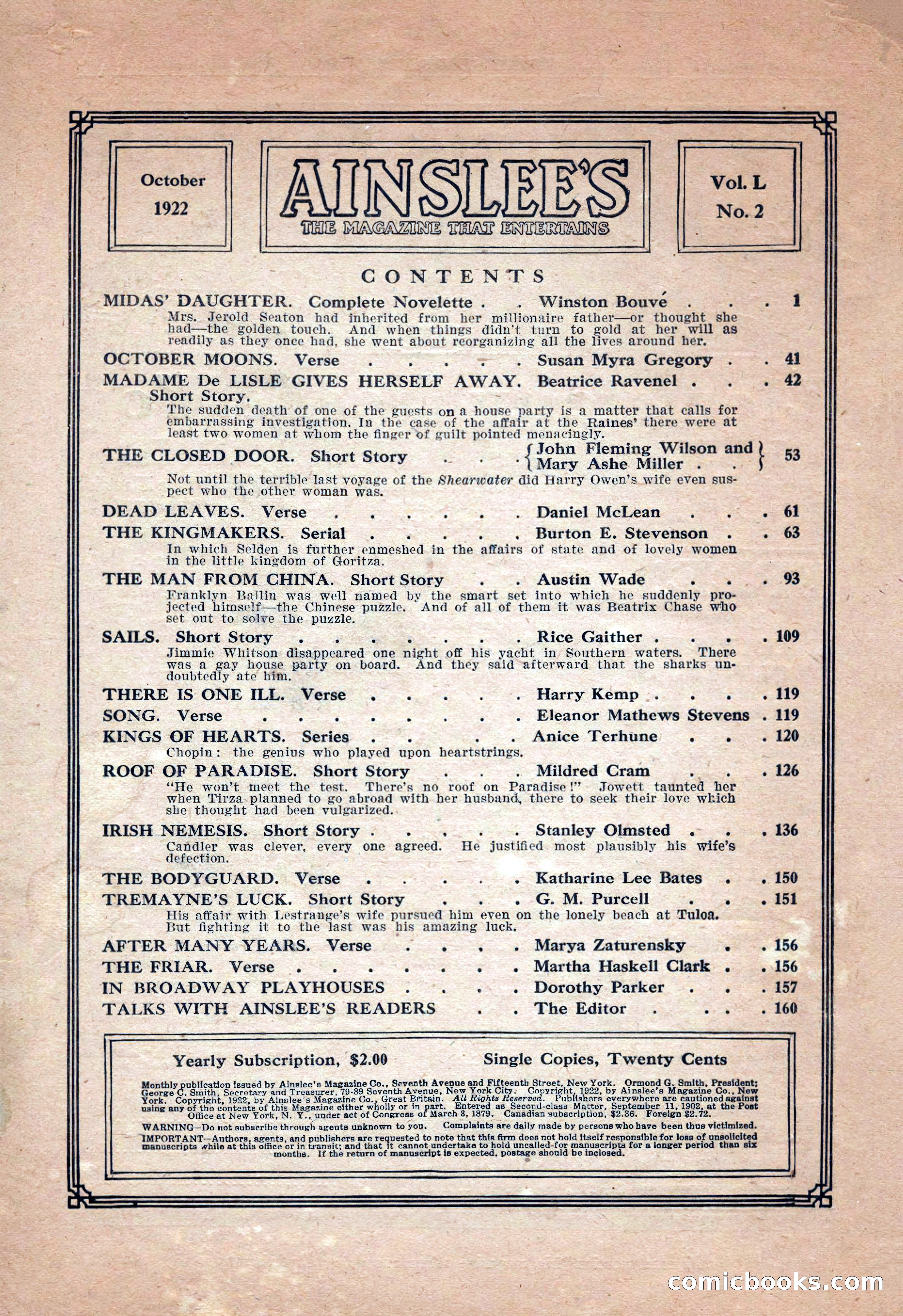 Ainslee's Magazine Cover — page 4 of 178