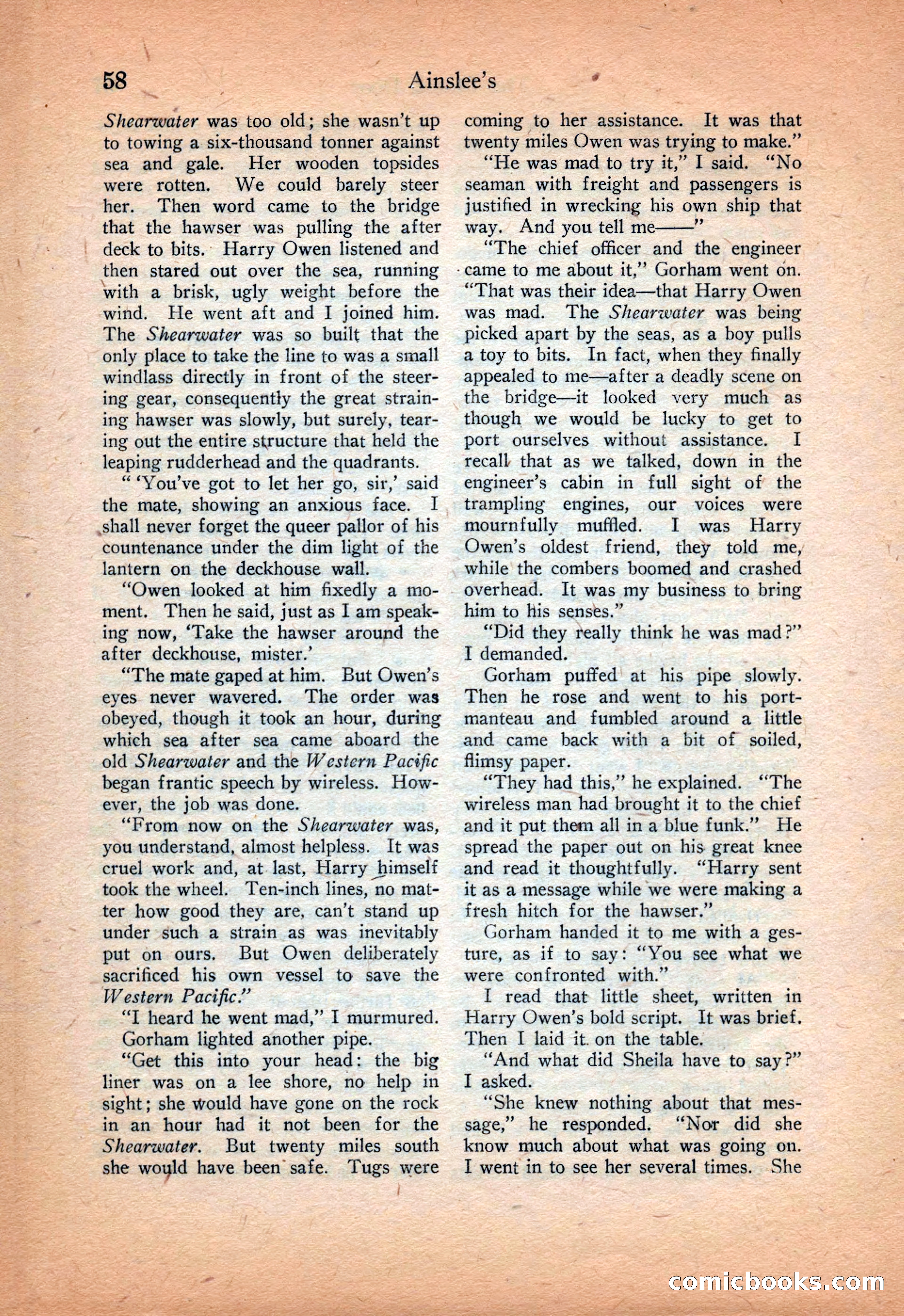 Ainslee's Magazine Cover — page 68 of 178
