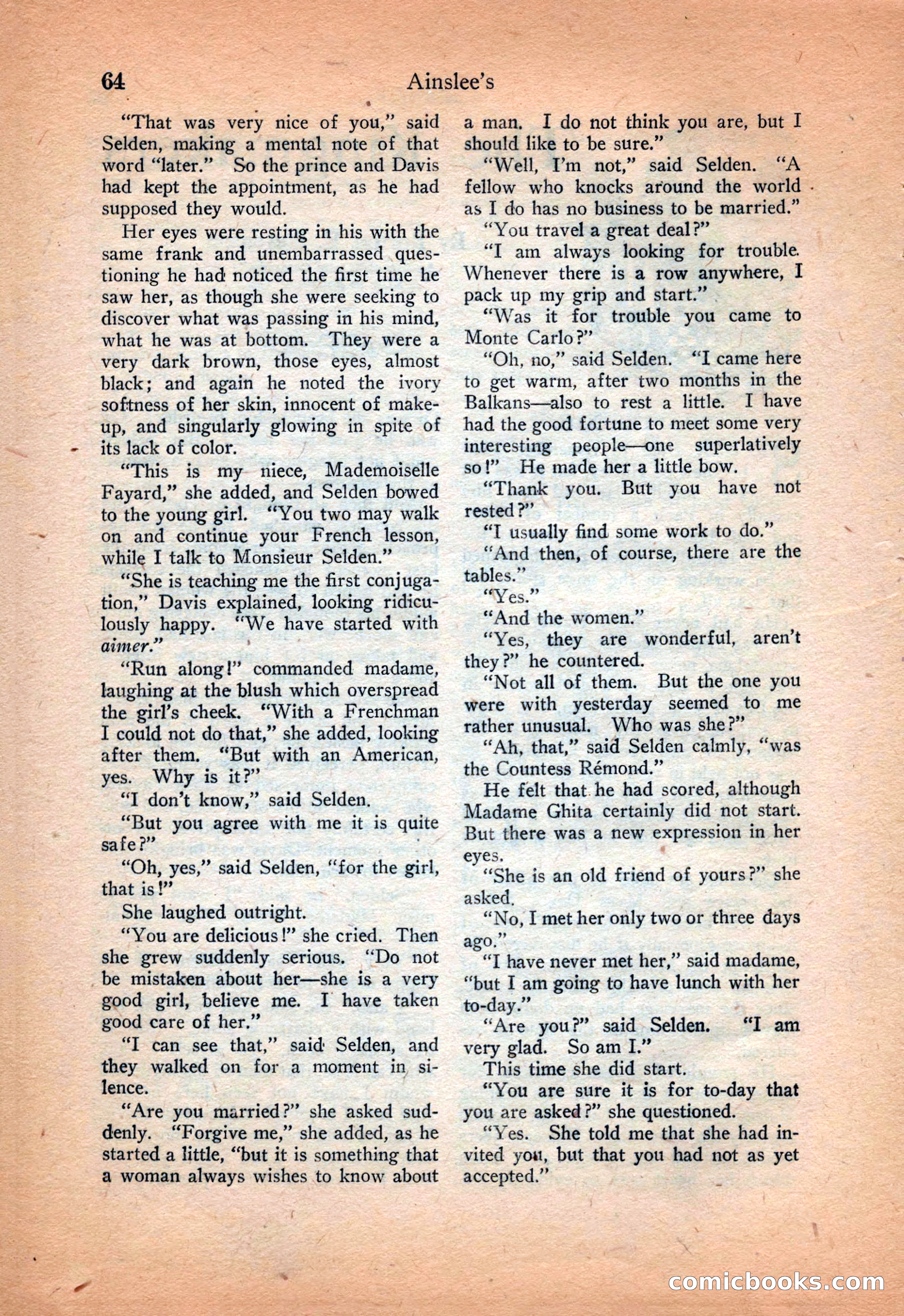Ainslee's Magazine Cover — page 74 of 178