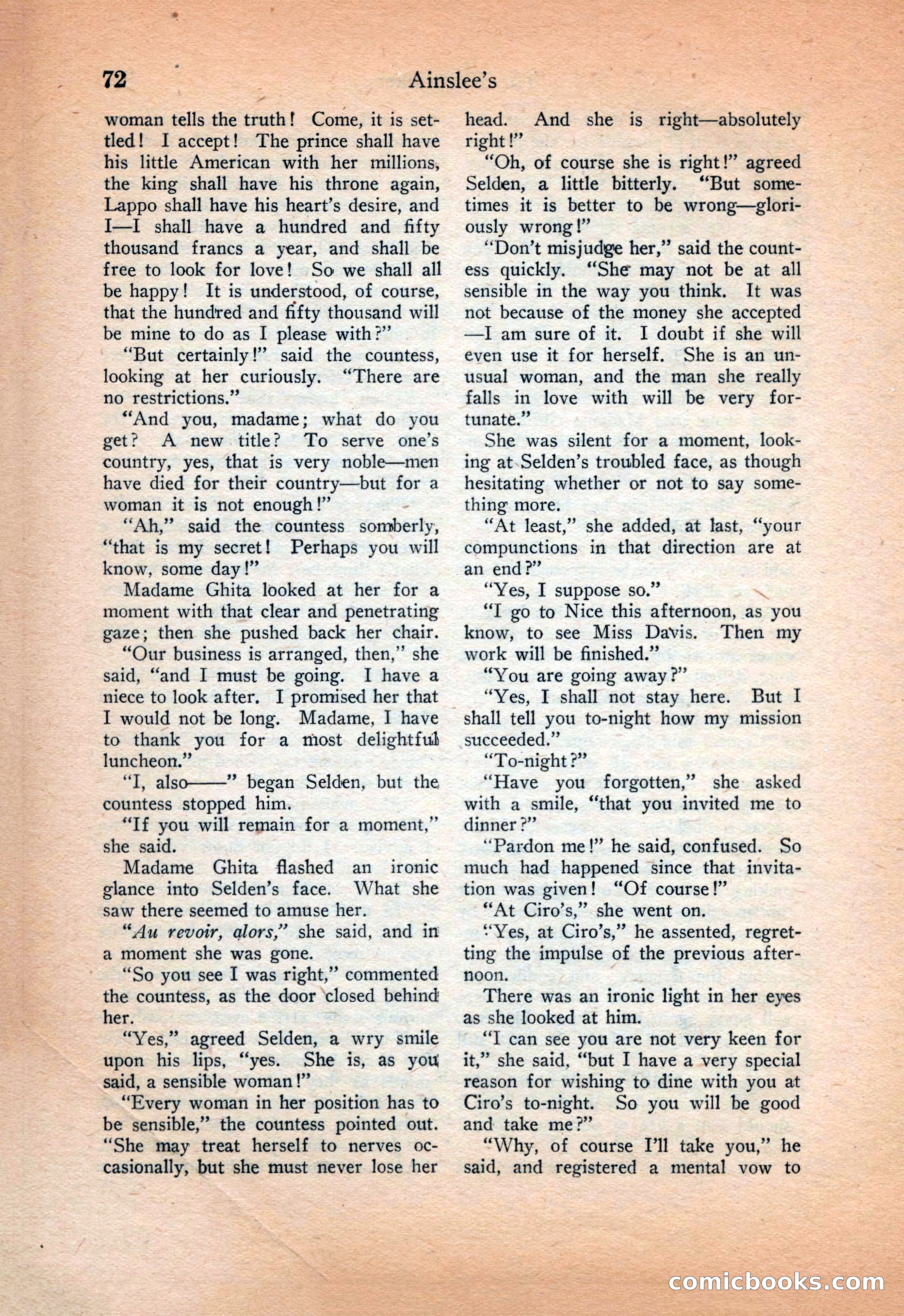 Ainslee's Magazine Cover — page 82 of 178