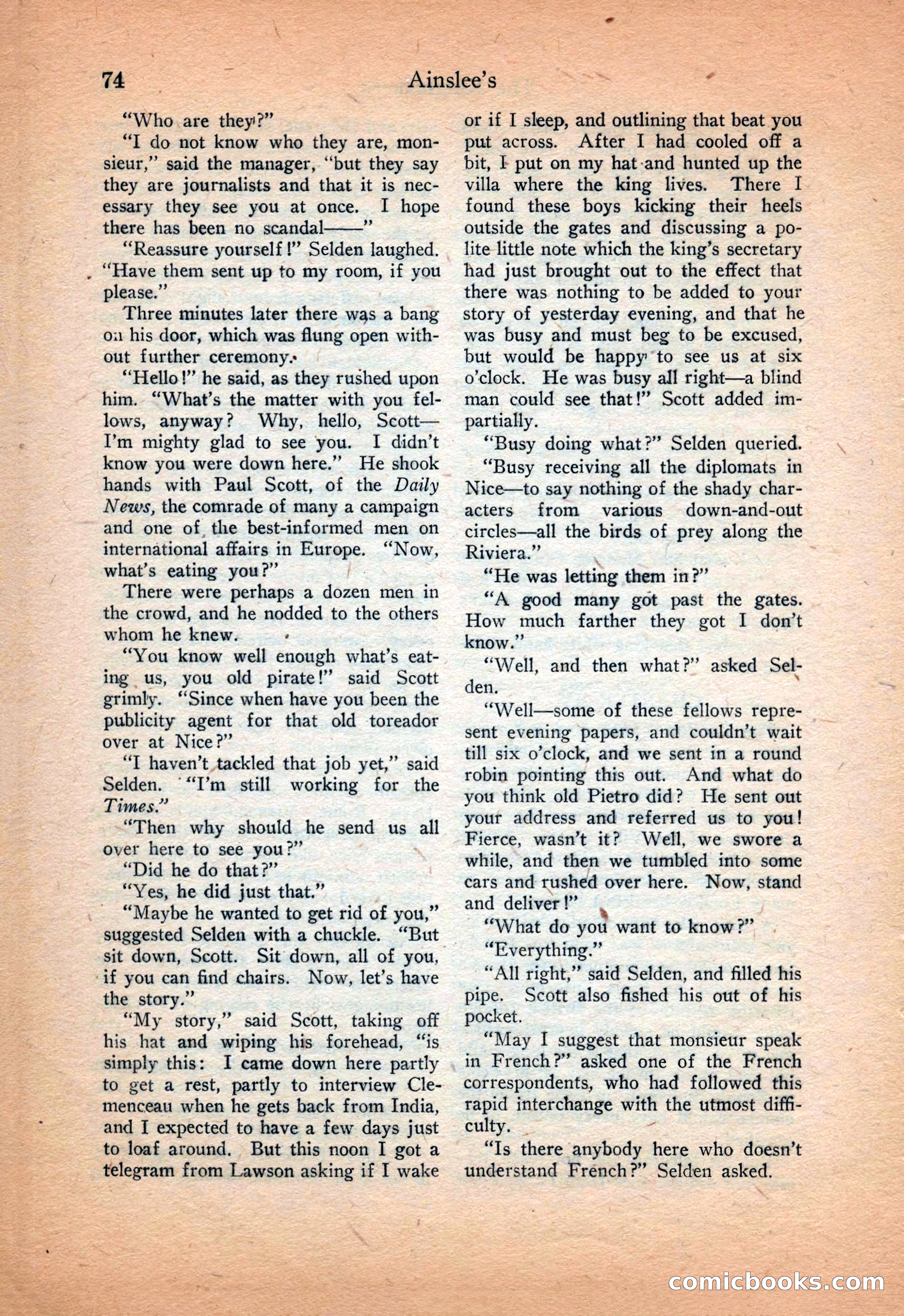 Ainslee's Magazine Cover — page 84 of 178