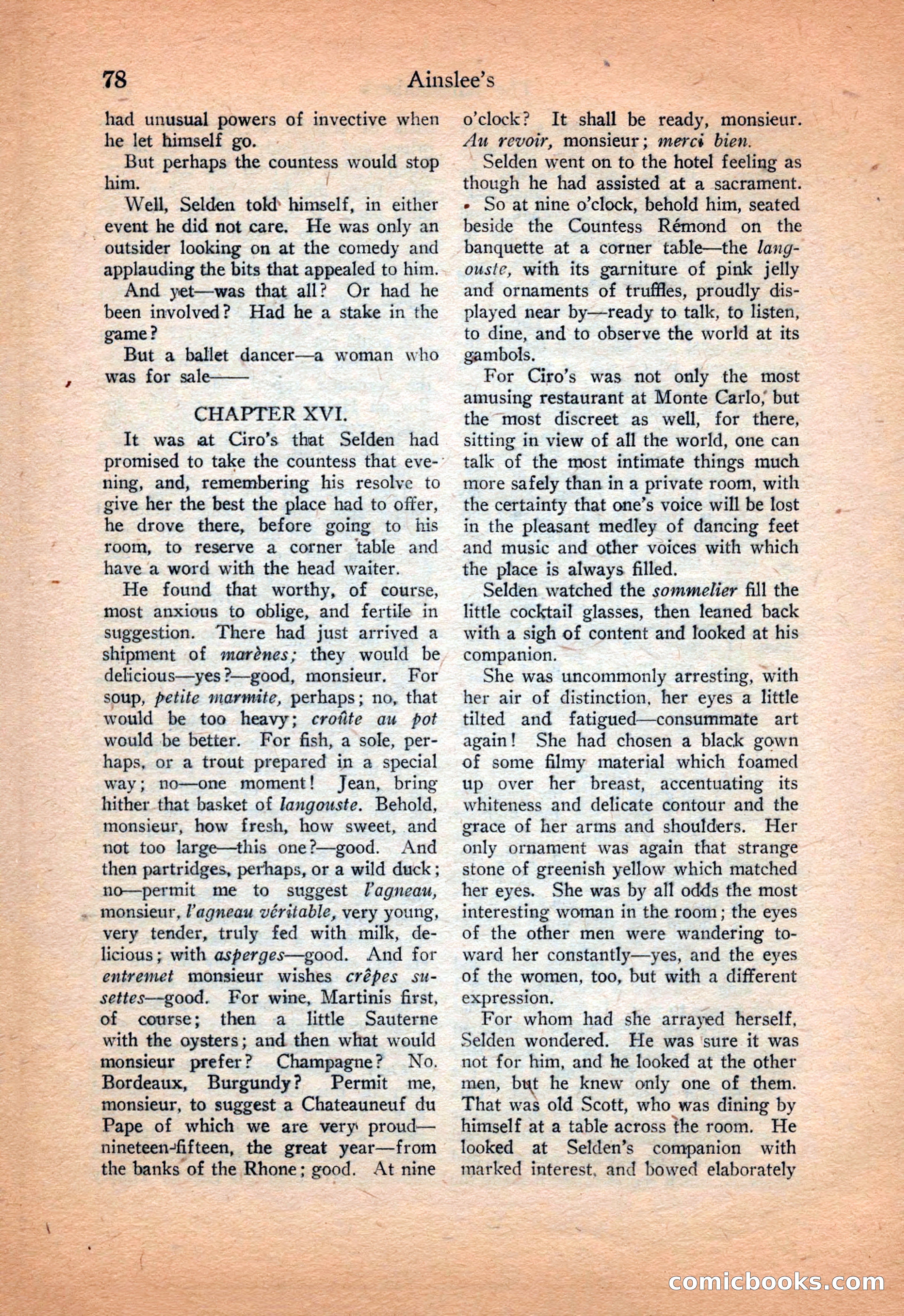 Ainslee's Magazine Cover — page 88 of 178