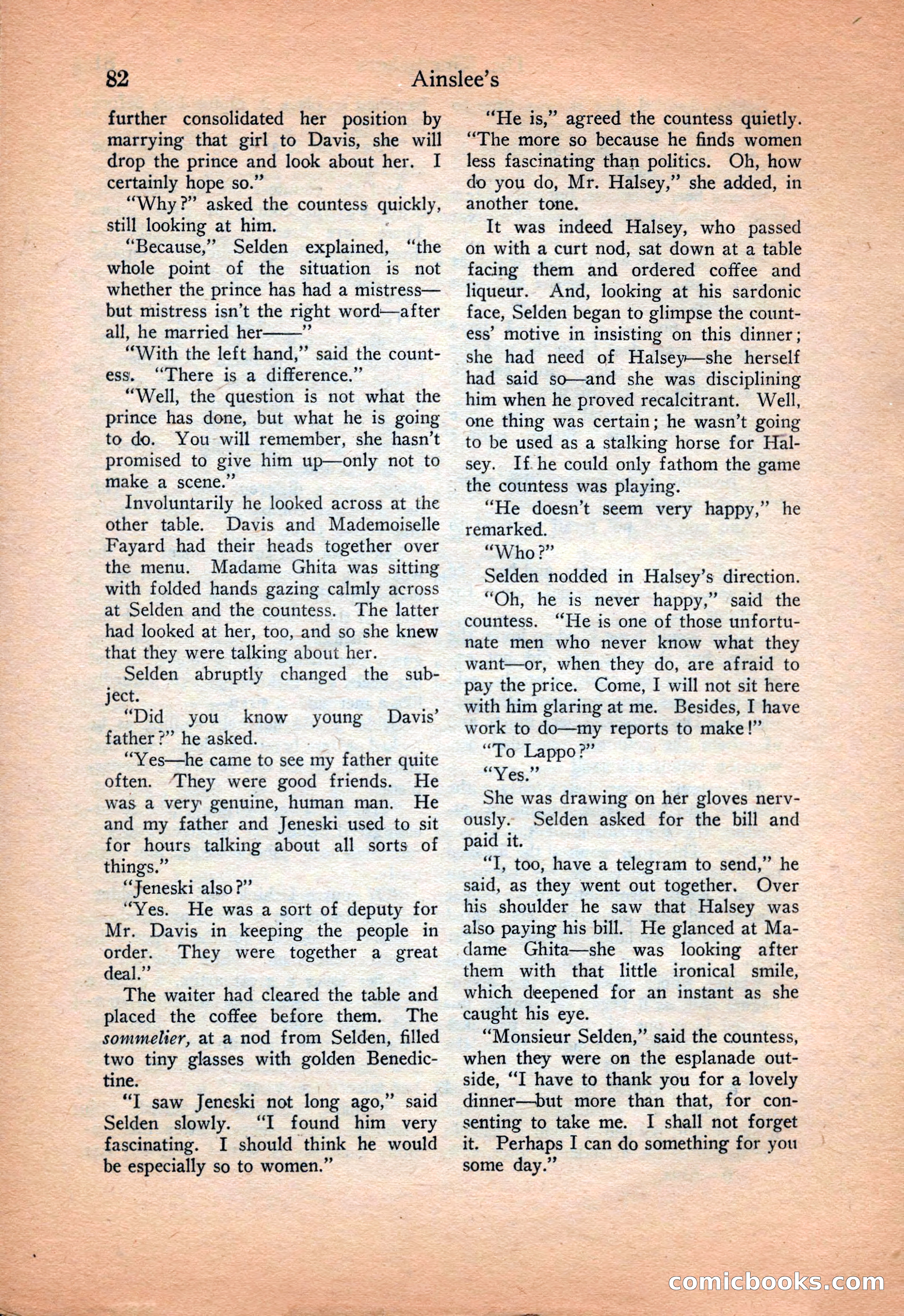 Ainslee's Magazine Cover — page 92 of 178