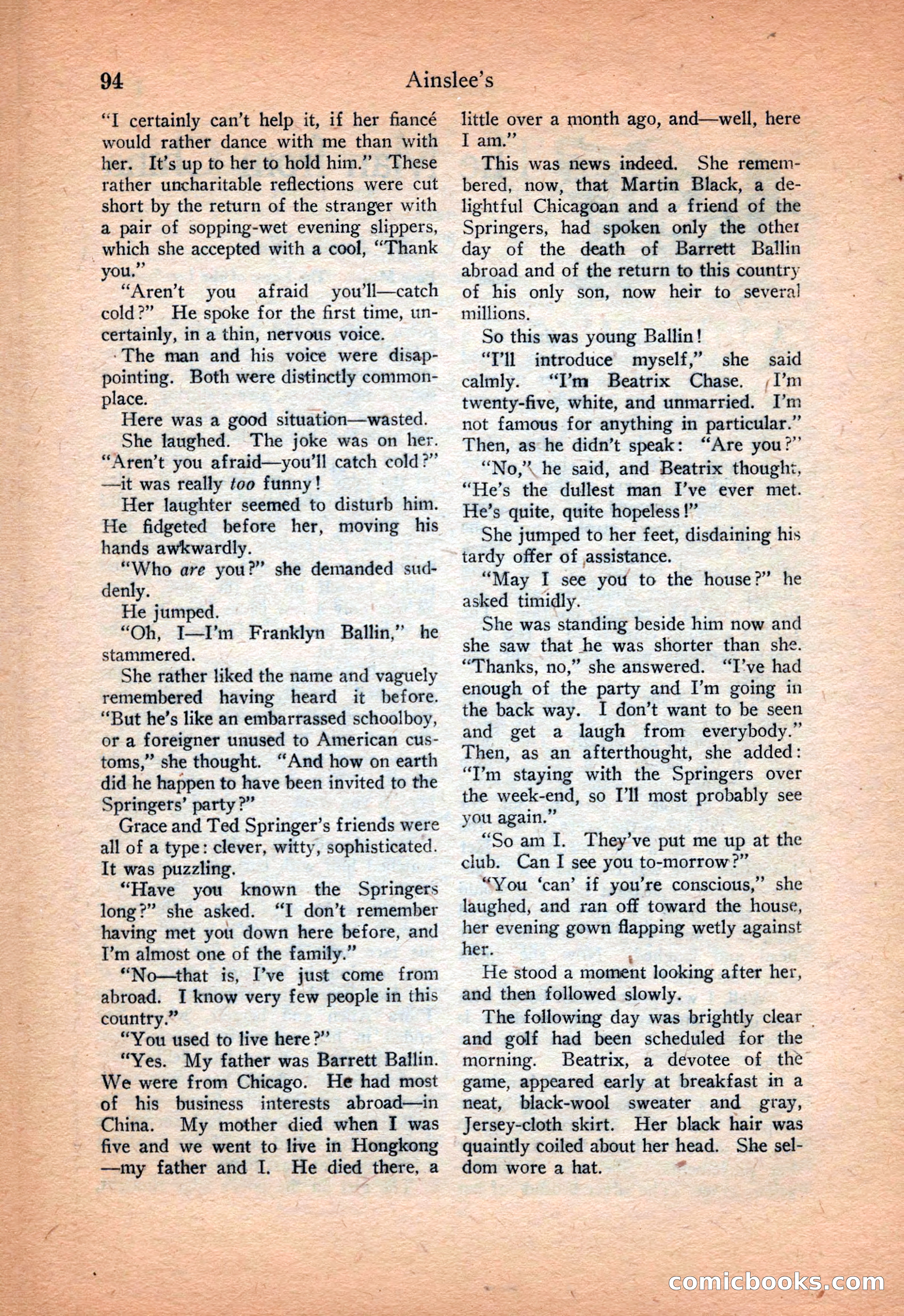 Ainslee's Magazine Cover — page 104 of 178