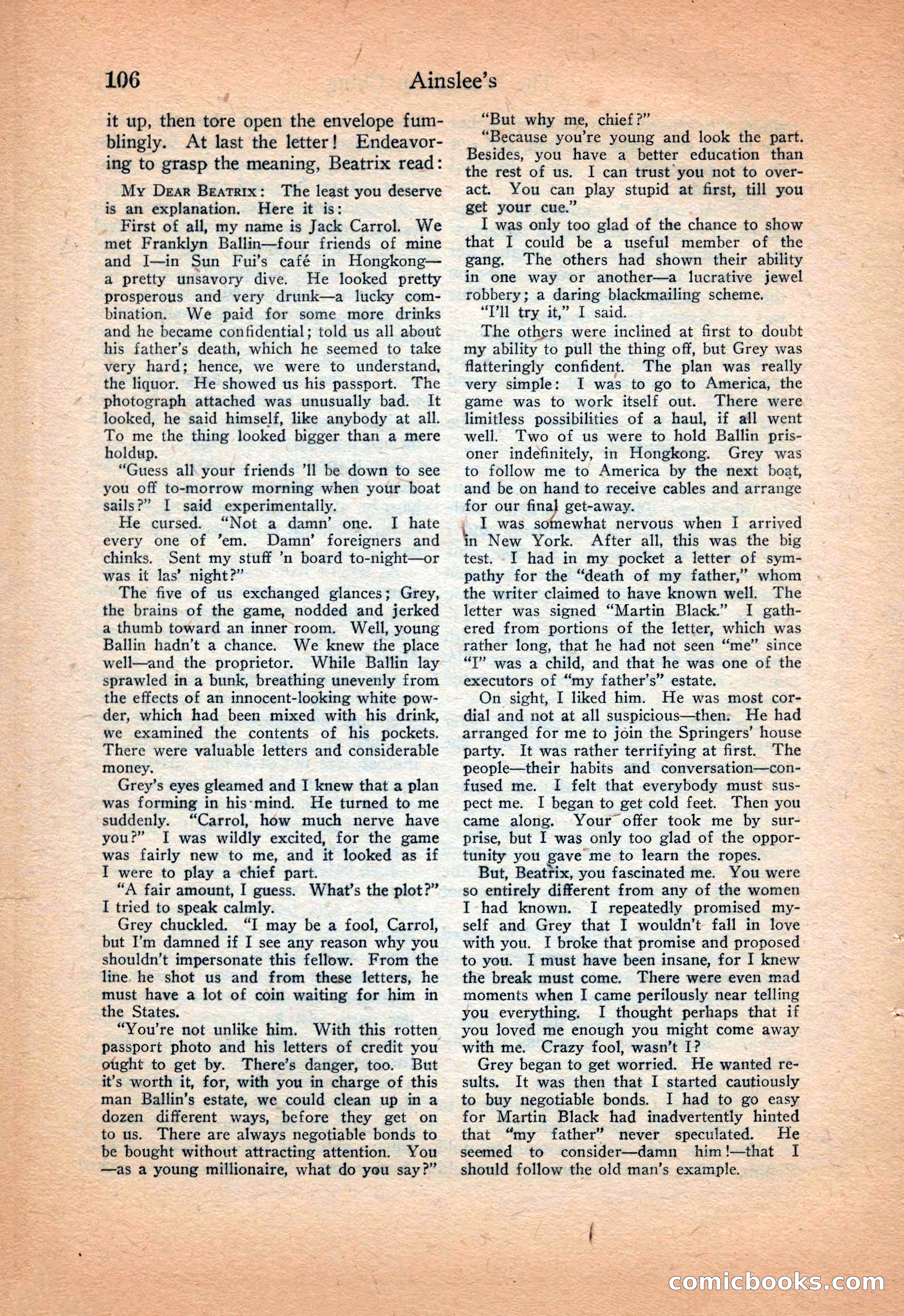 Ainslee's Magazine Cover — page 116 of 178