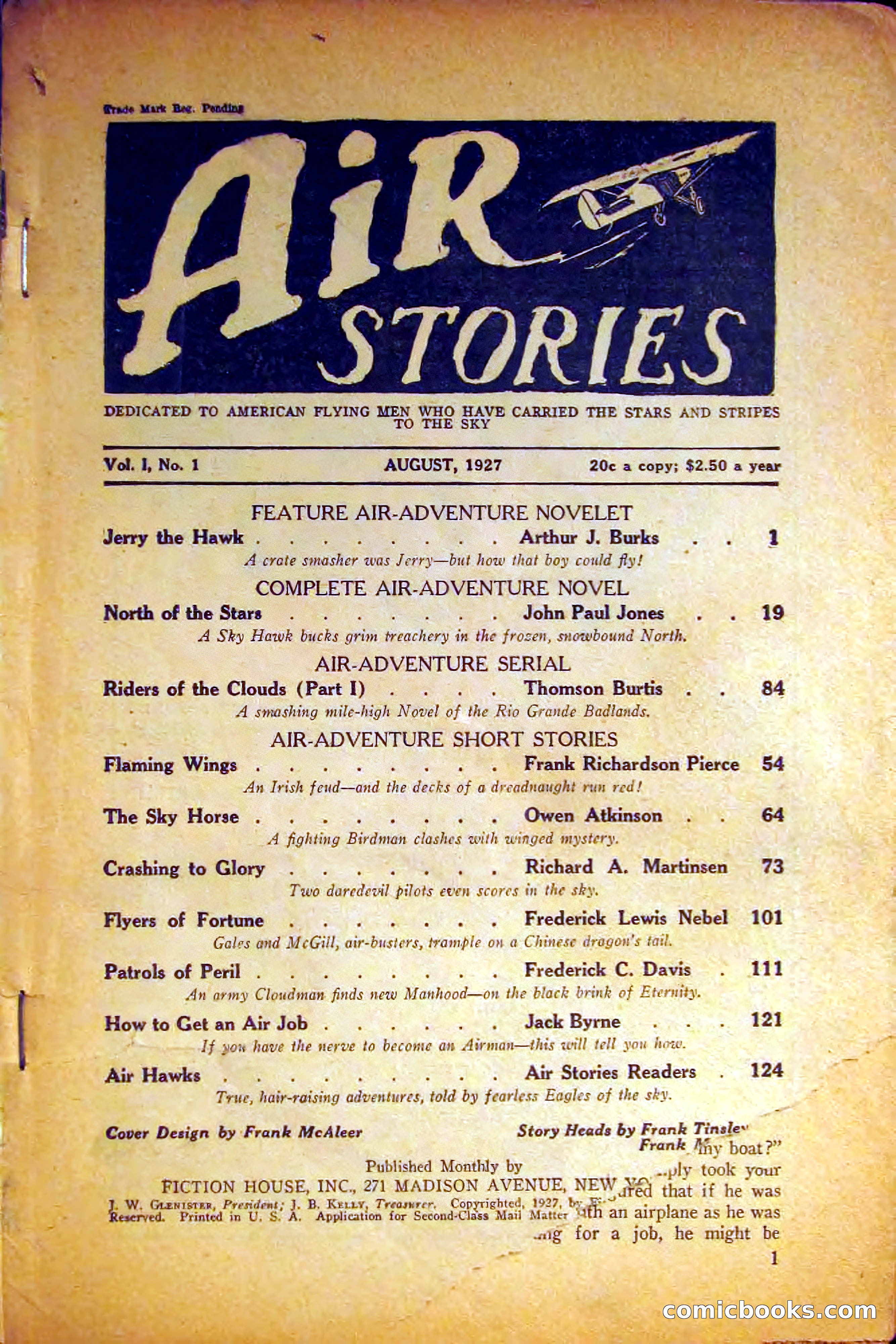 Air Stories, August 1927 — page 3 of 132