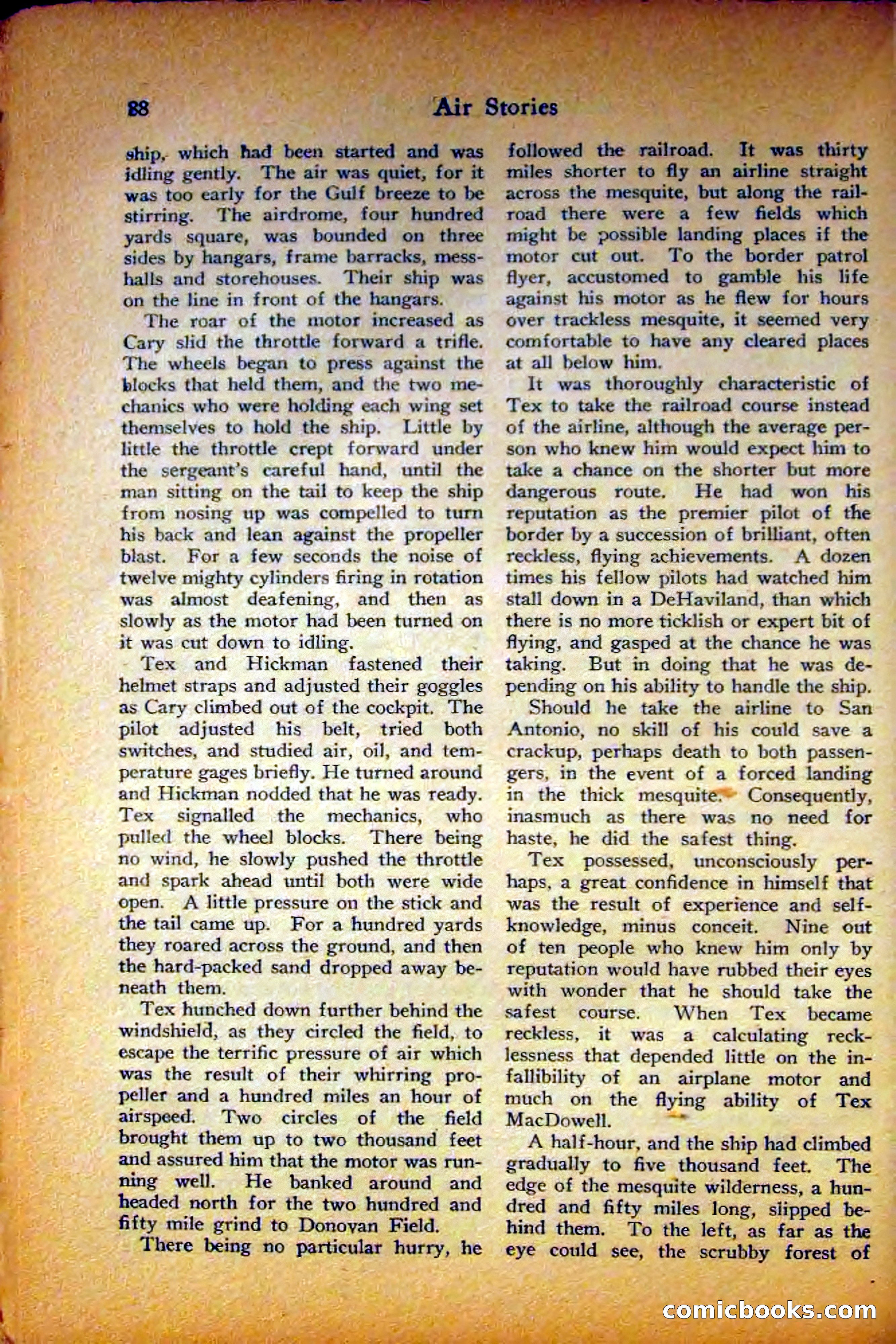Air Stories, August 1927 — page 92 of 132