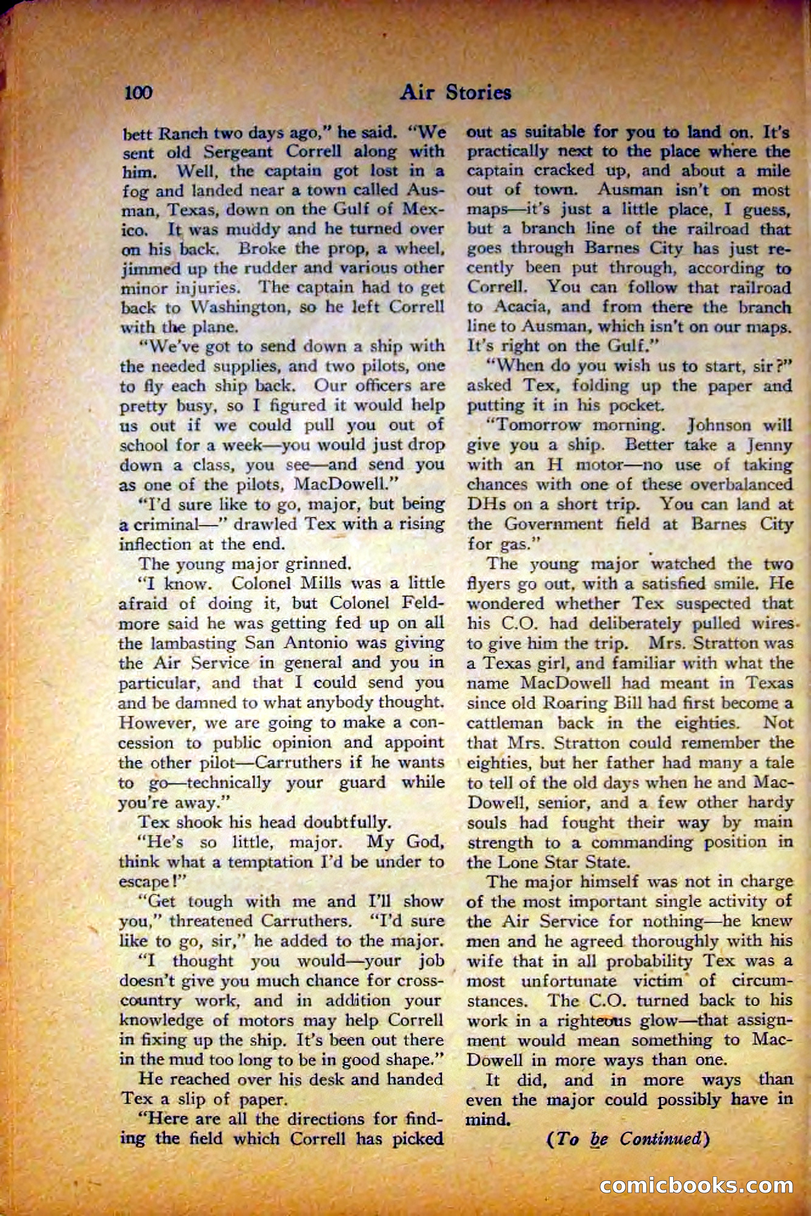 Air Stories, August 1927 — page 104 of 132