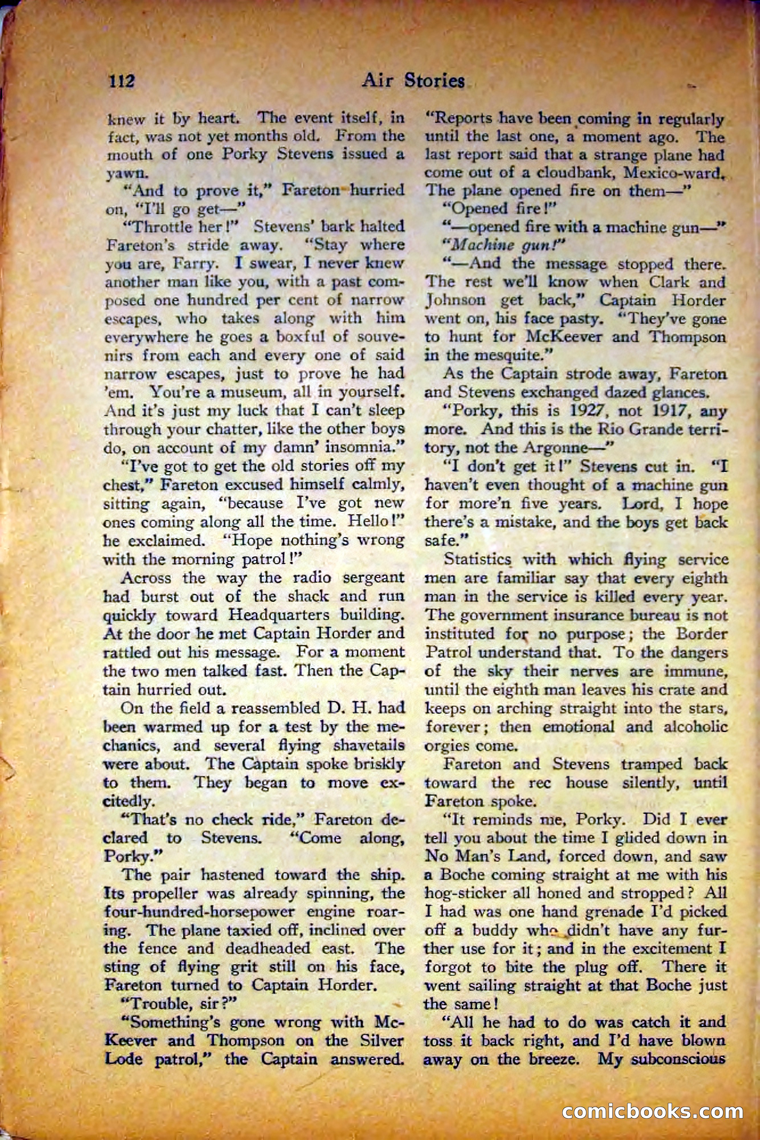 Air Stories, August 1927 — page 116 of 132
