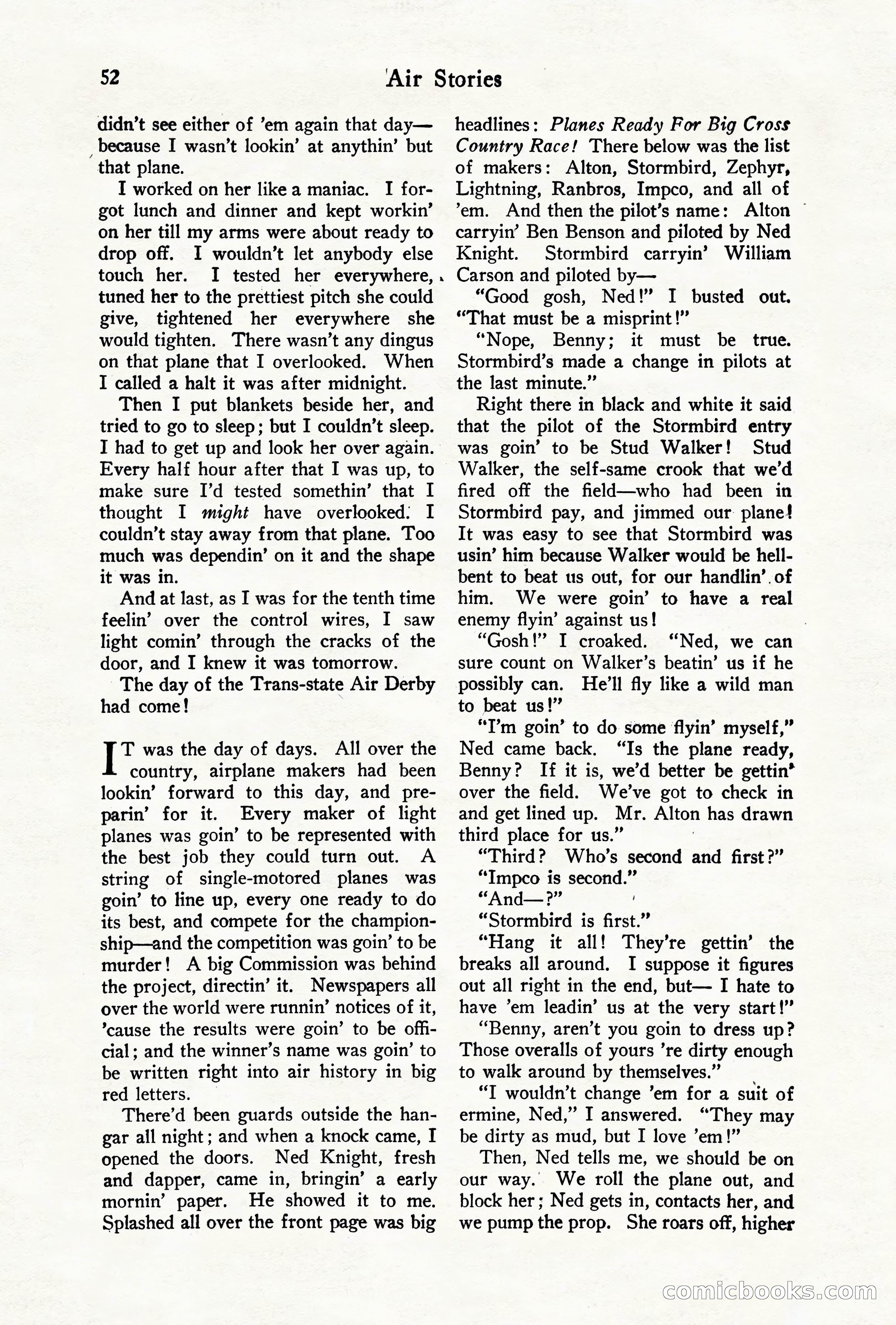 Air Stories, August 1928 — page 54 of 132