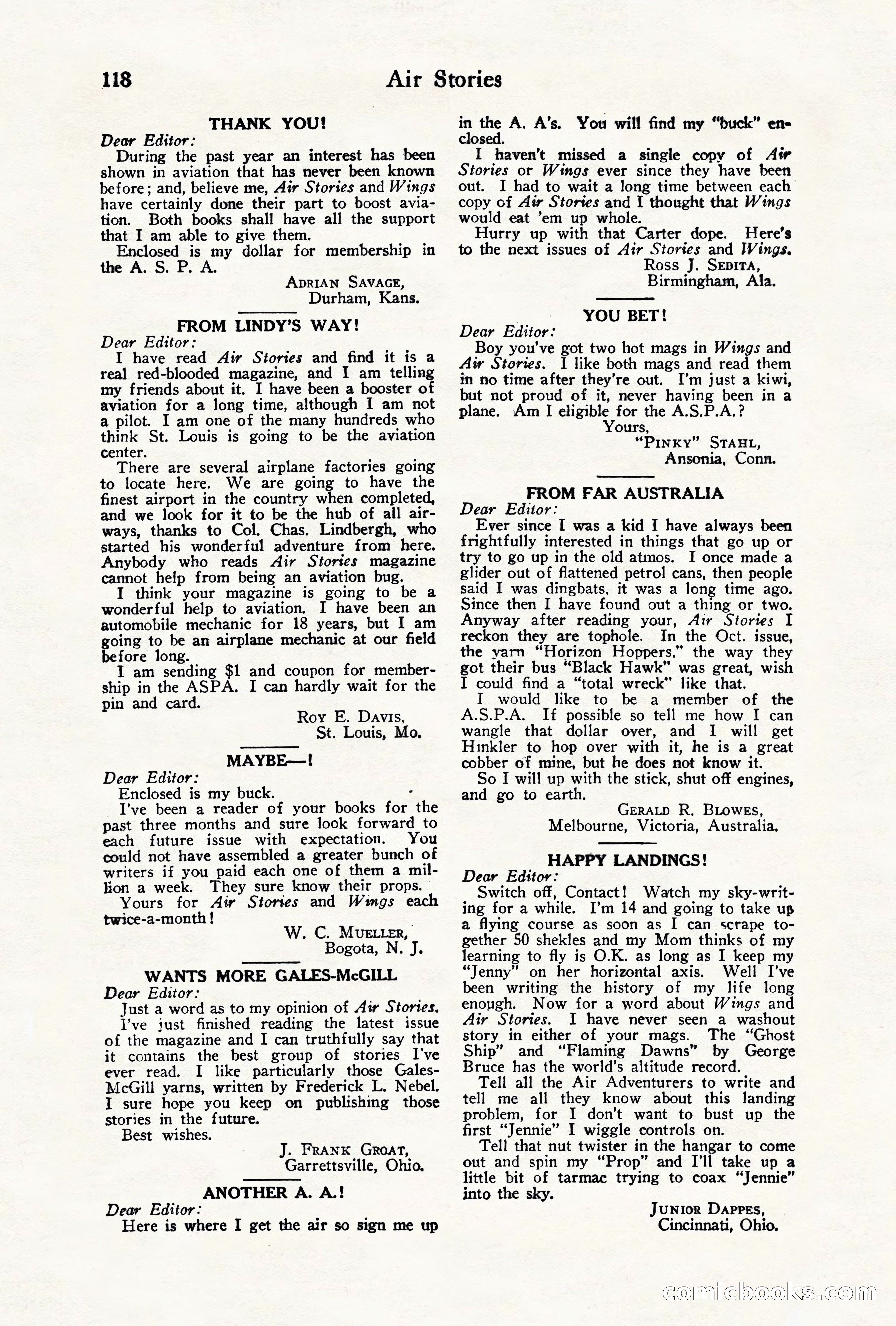 Air Stories, August 1928 — page 120 of 132