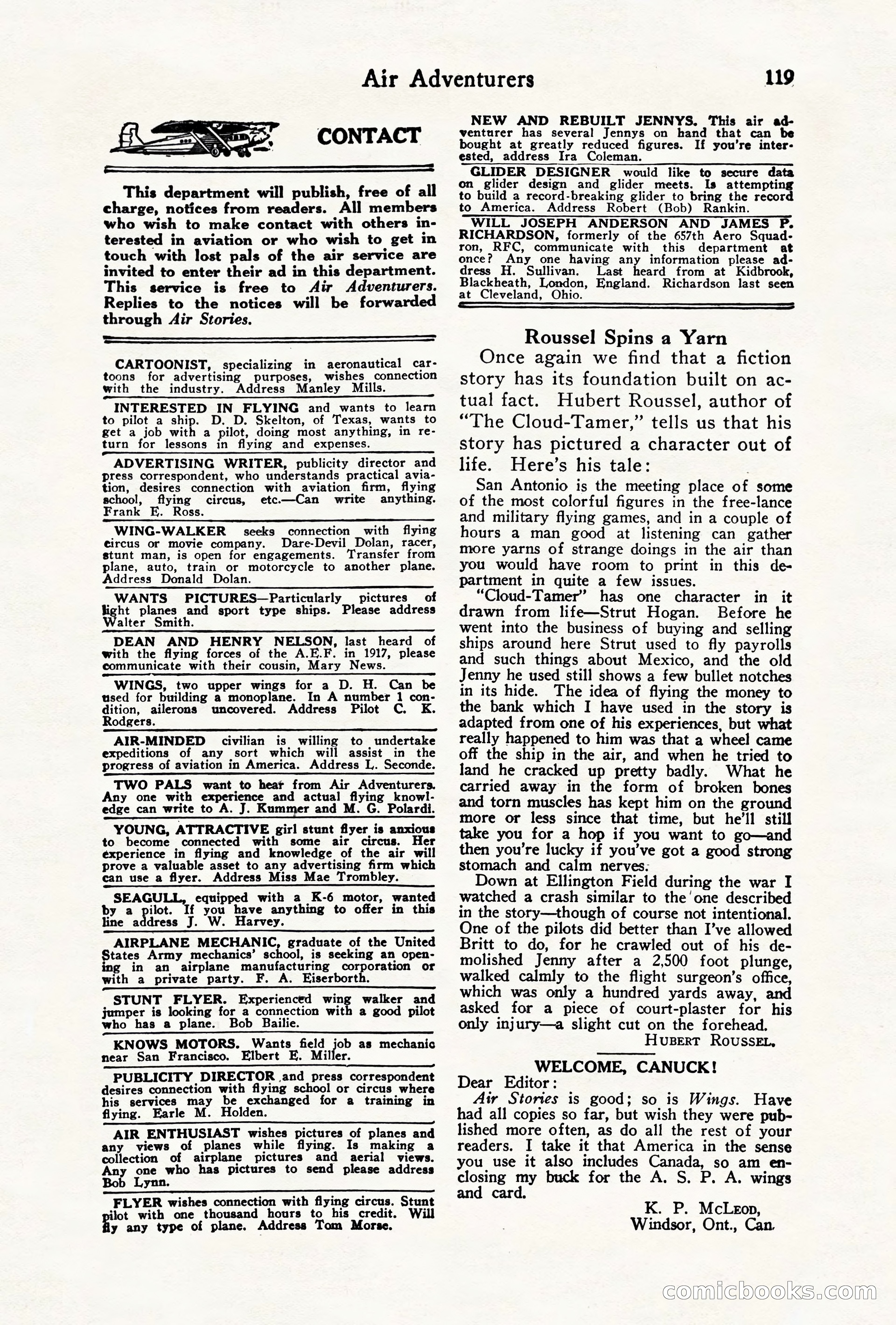 Air Stories, August 1928 — page 121 of 132