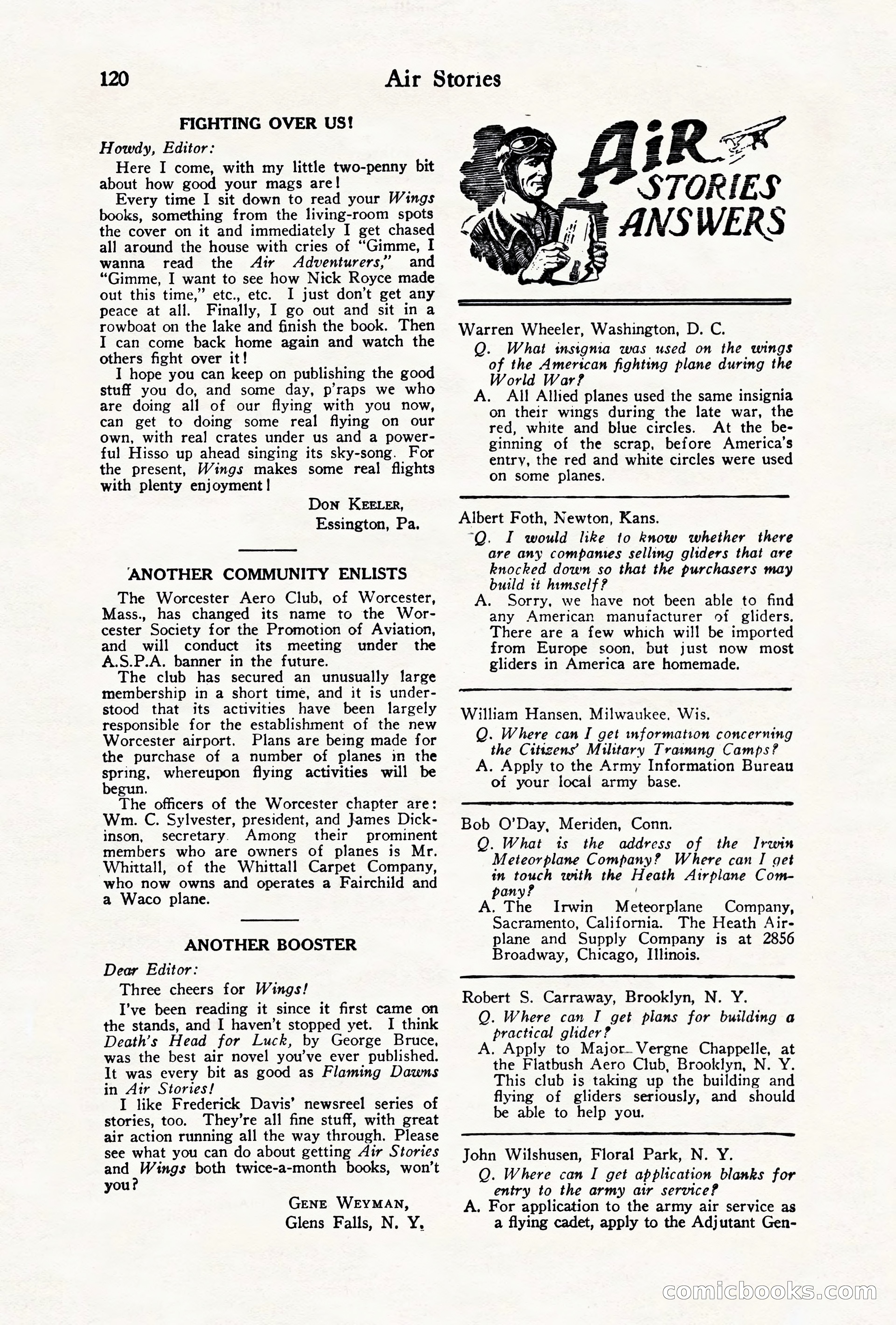 Air Stories, August 1928 — page 122 of 132