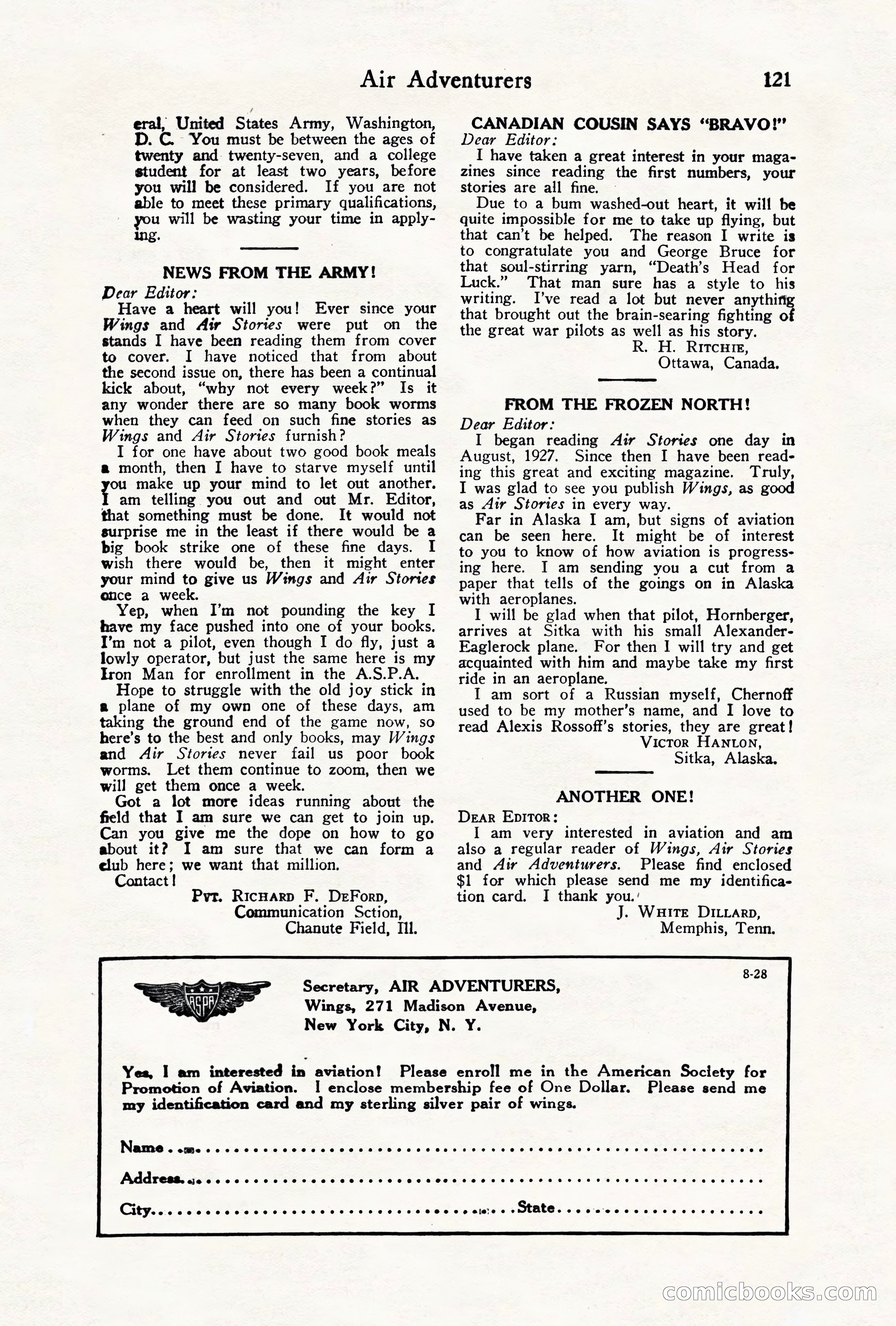 Air Stories, August 1928 — page 123 of 132