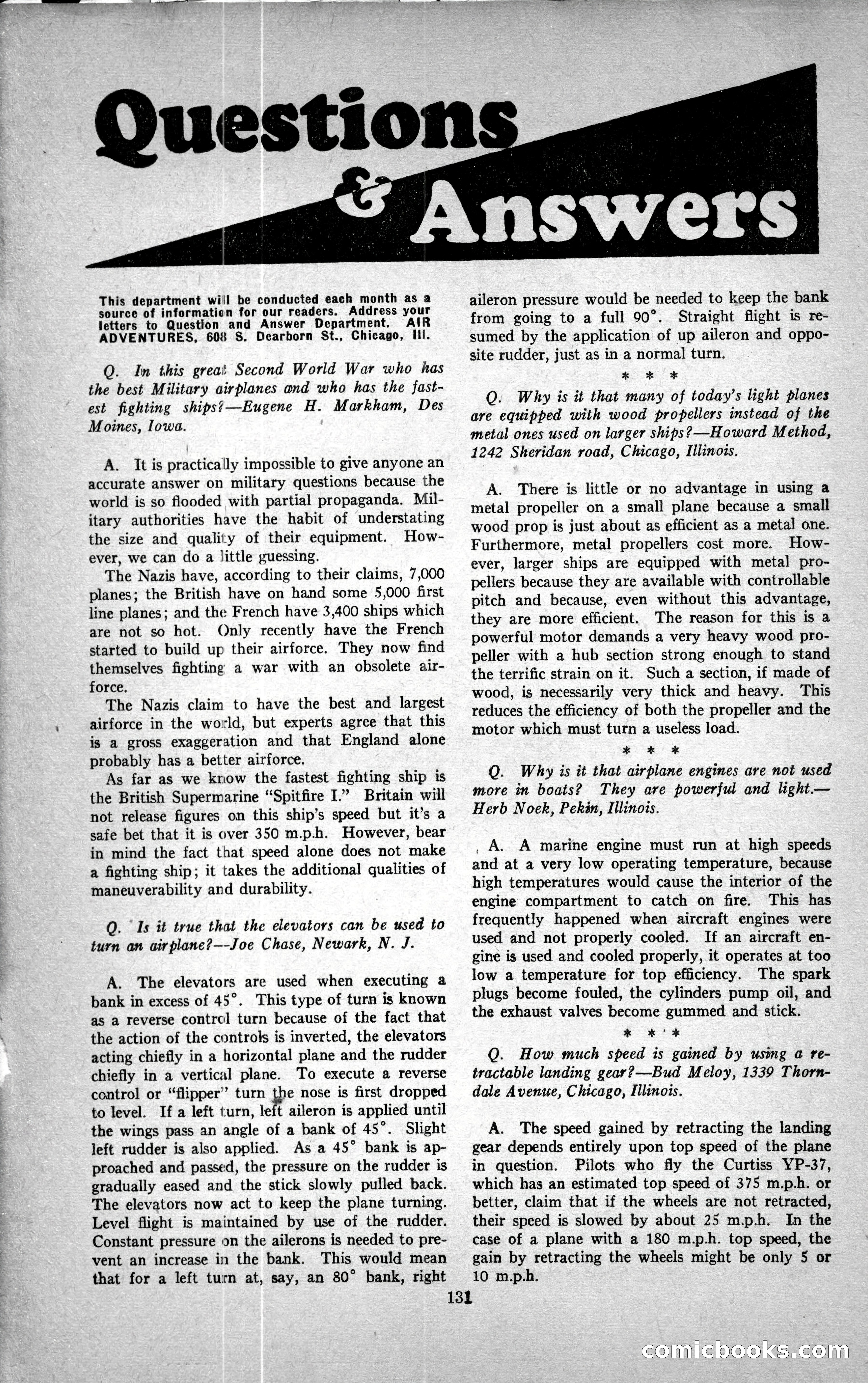 Air Adventures, December 1939 — page 131 of 148