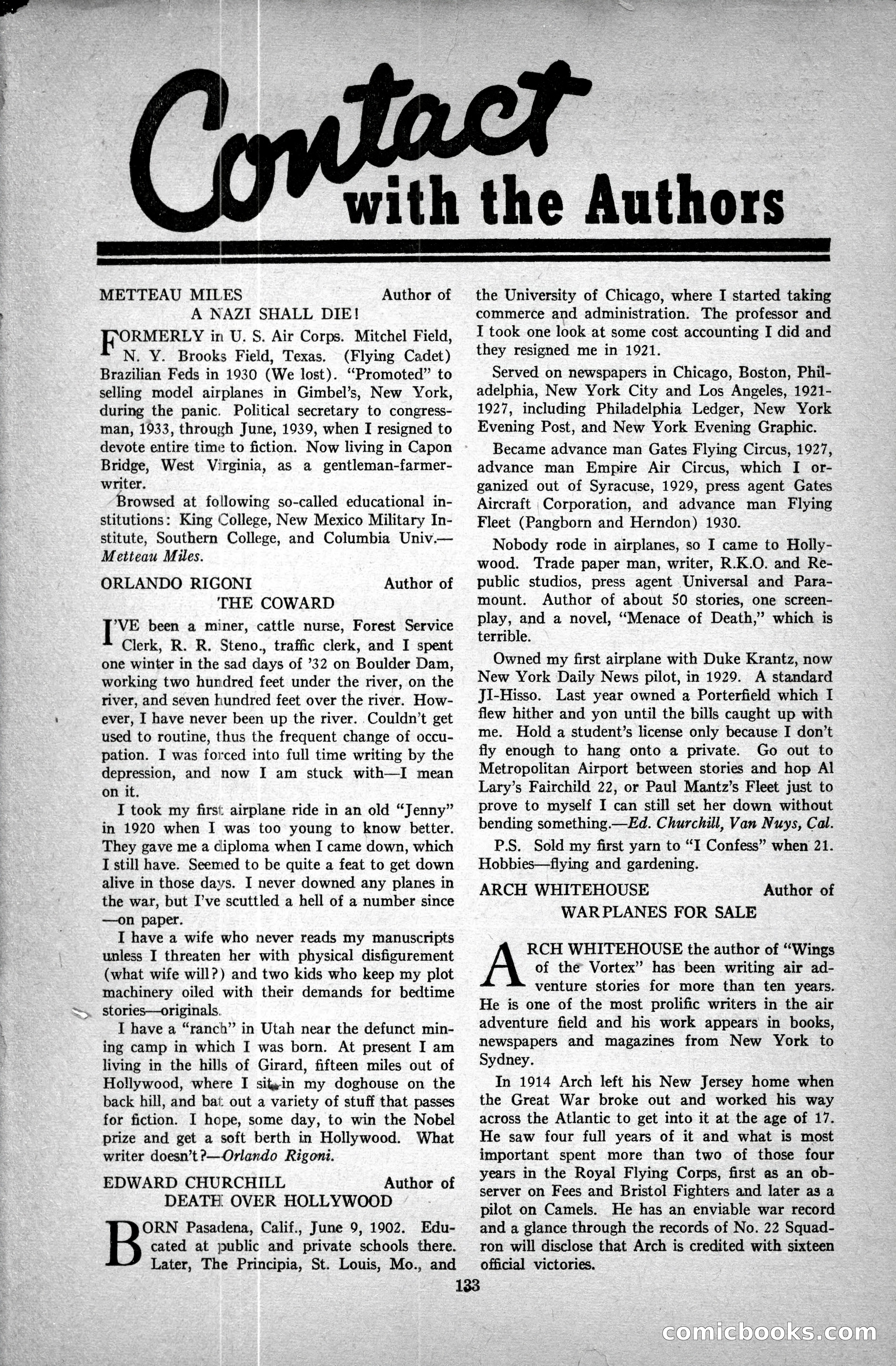 Air Adventures, December 1939 — page 133 of 148