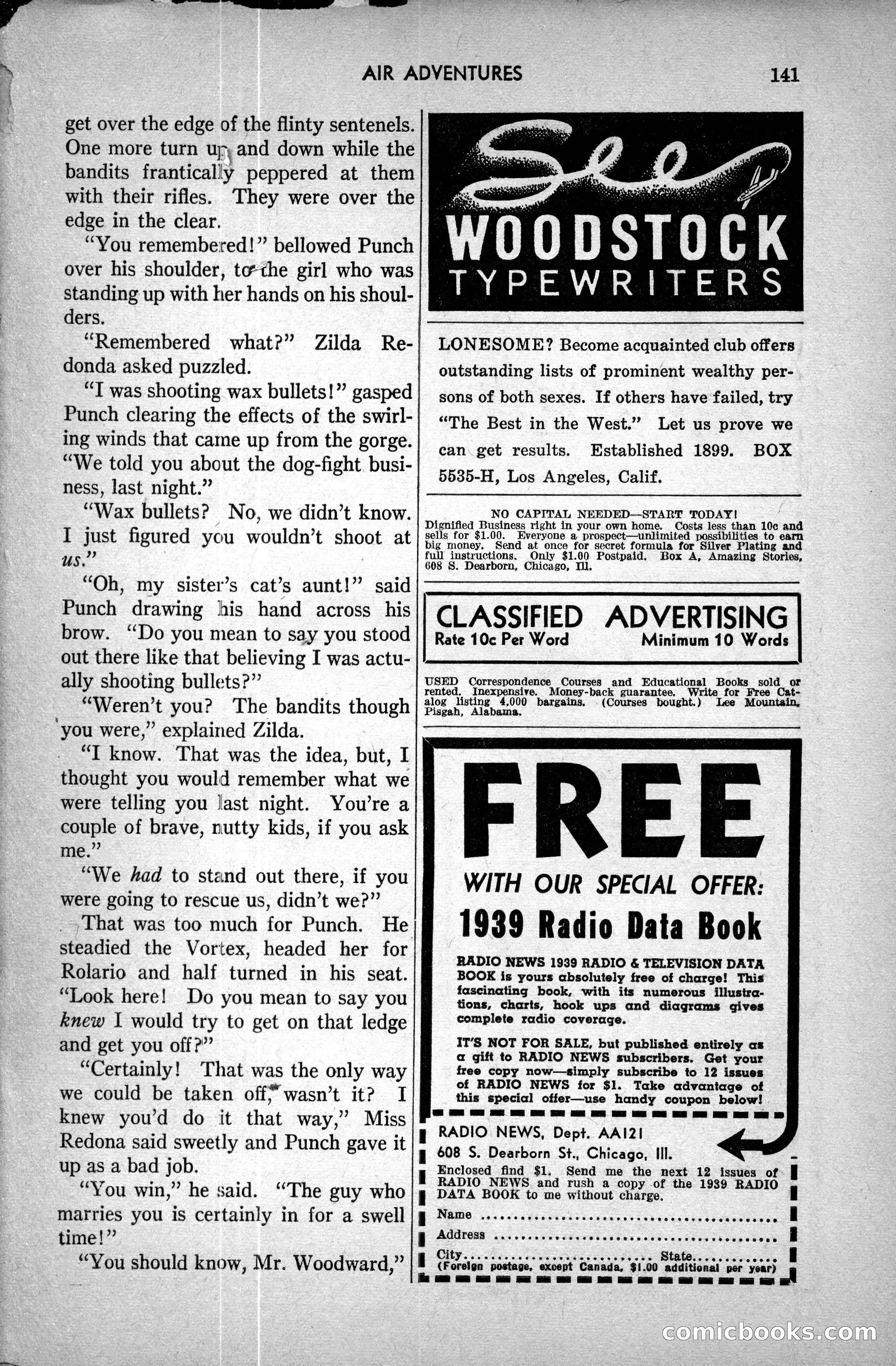 Air Adventures, December 1939 — page 141 of 148
