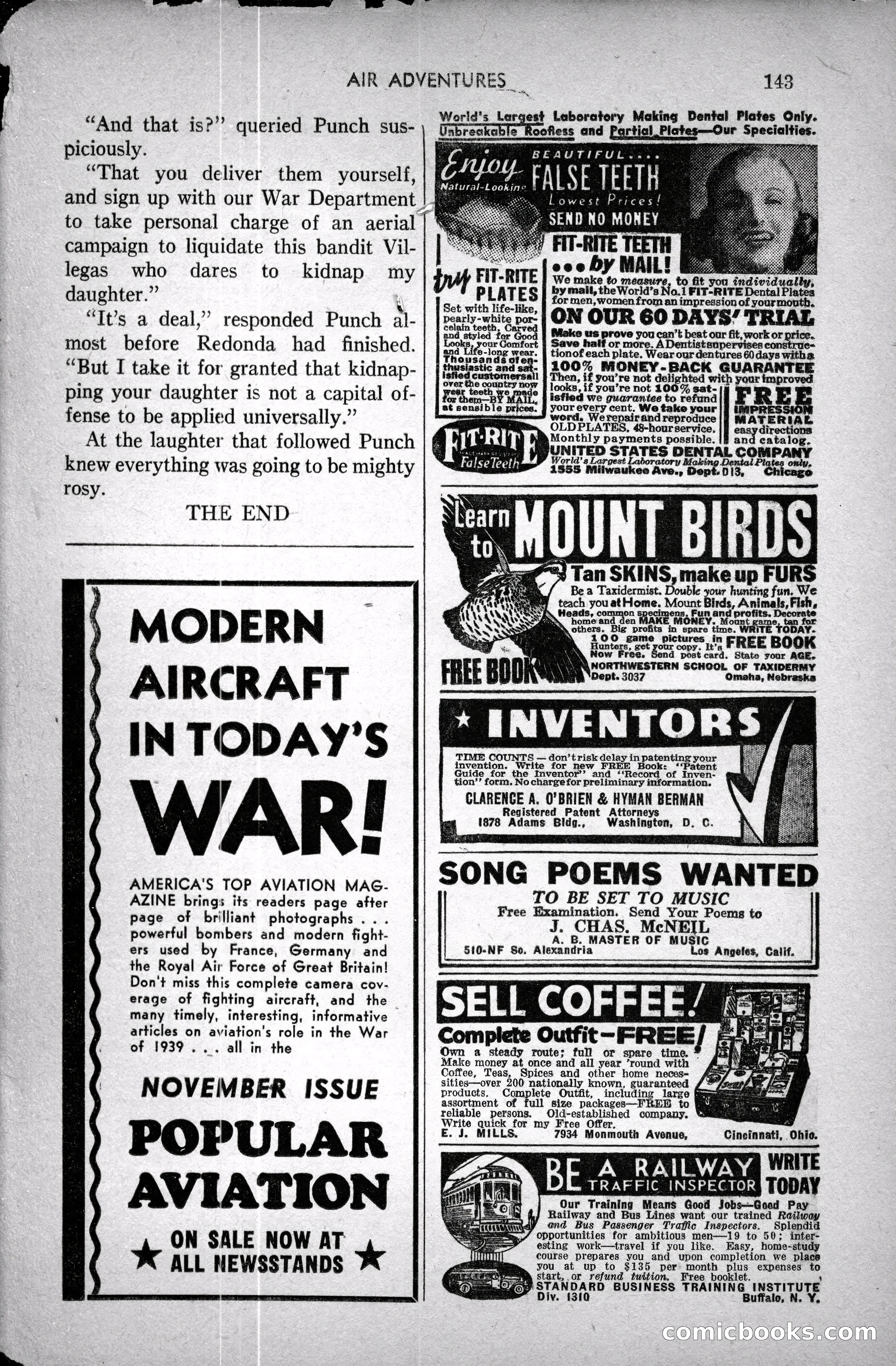 Air Adventures, December 1939 — page 143 of 148