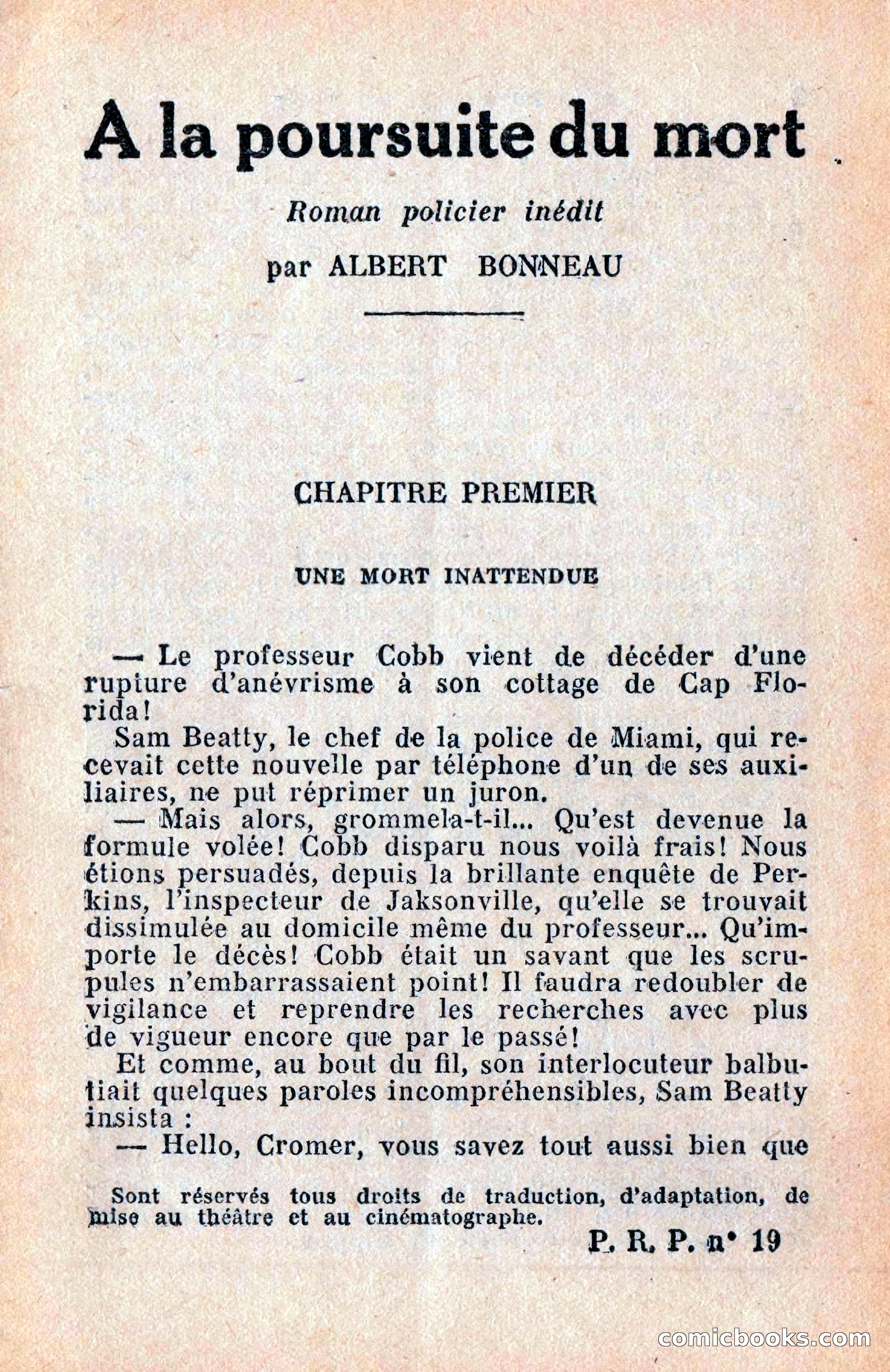 Le Petit Roman Policier Complet: À la Poursuite du Mort — page 3 of 36