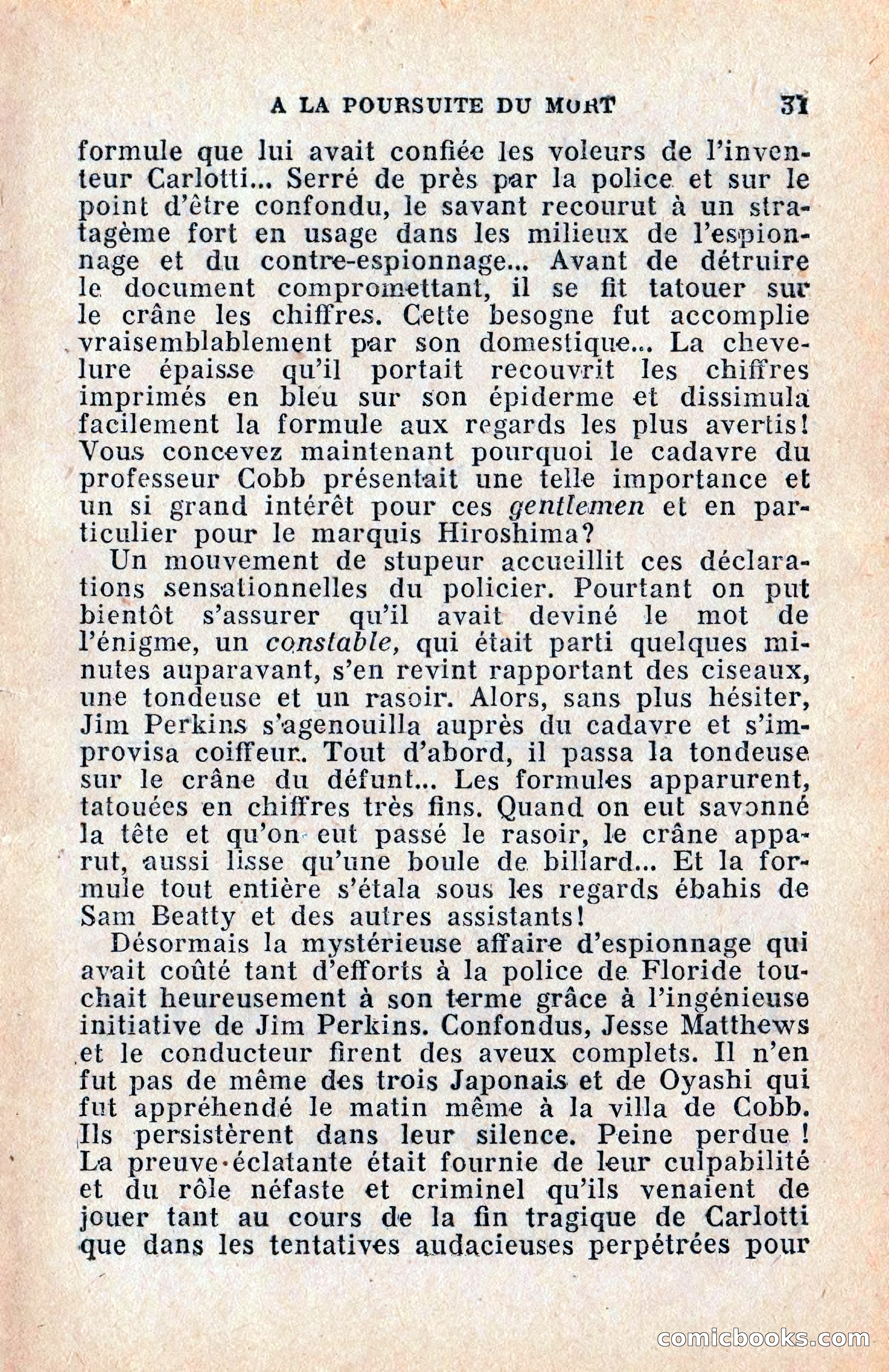 Le Petit Roman Policier Complet: À la Poursuite du Mort — page 33 of 36